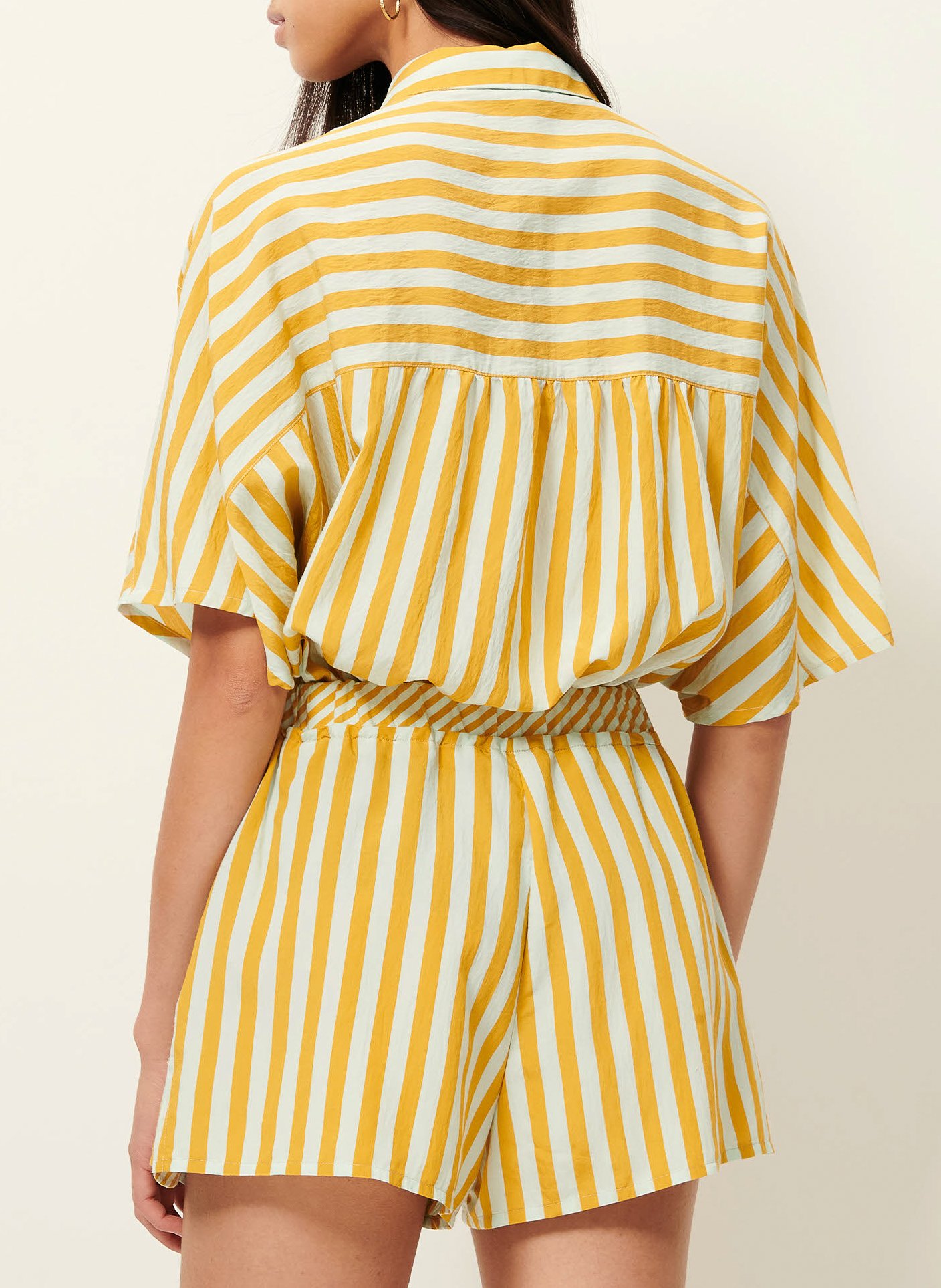 Top court ample à rayures SESSUN Jaune