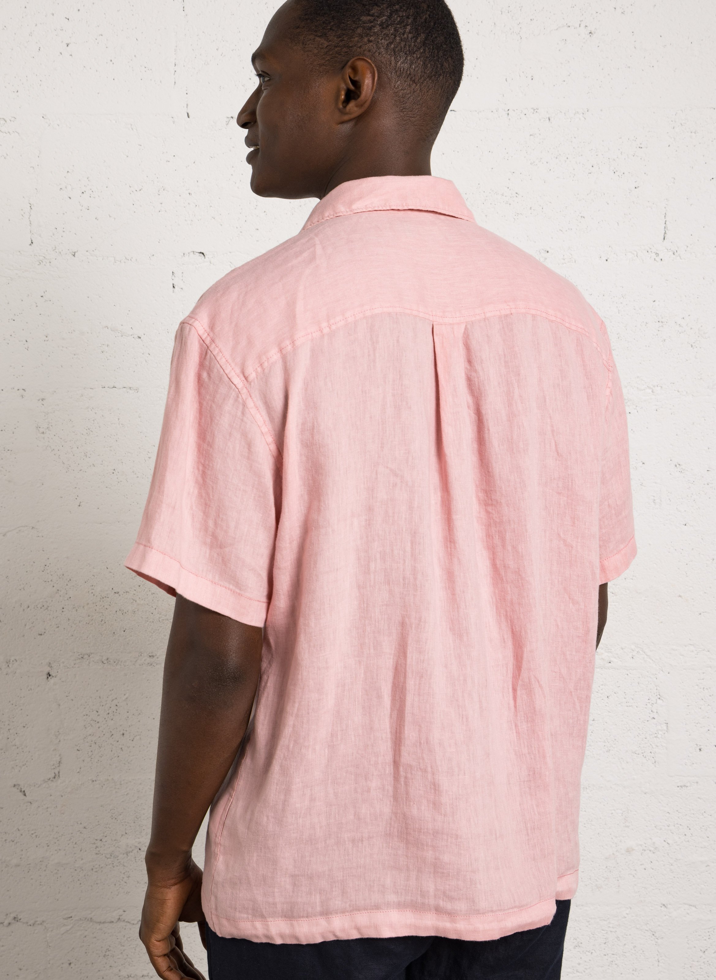 Gerade geschnittenes Leinenhemd NAPAPIJRI Rosa