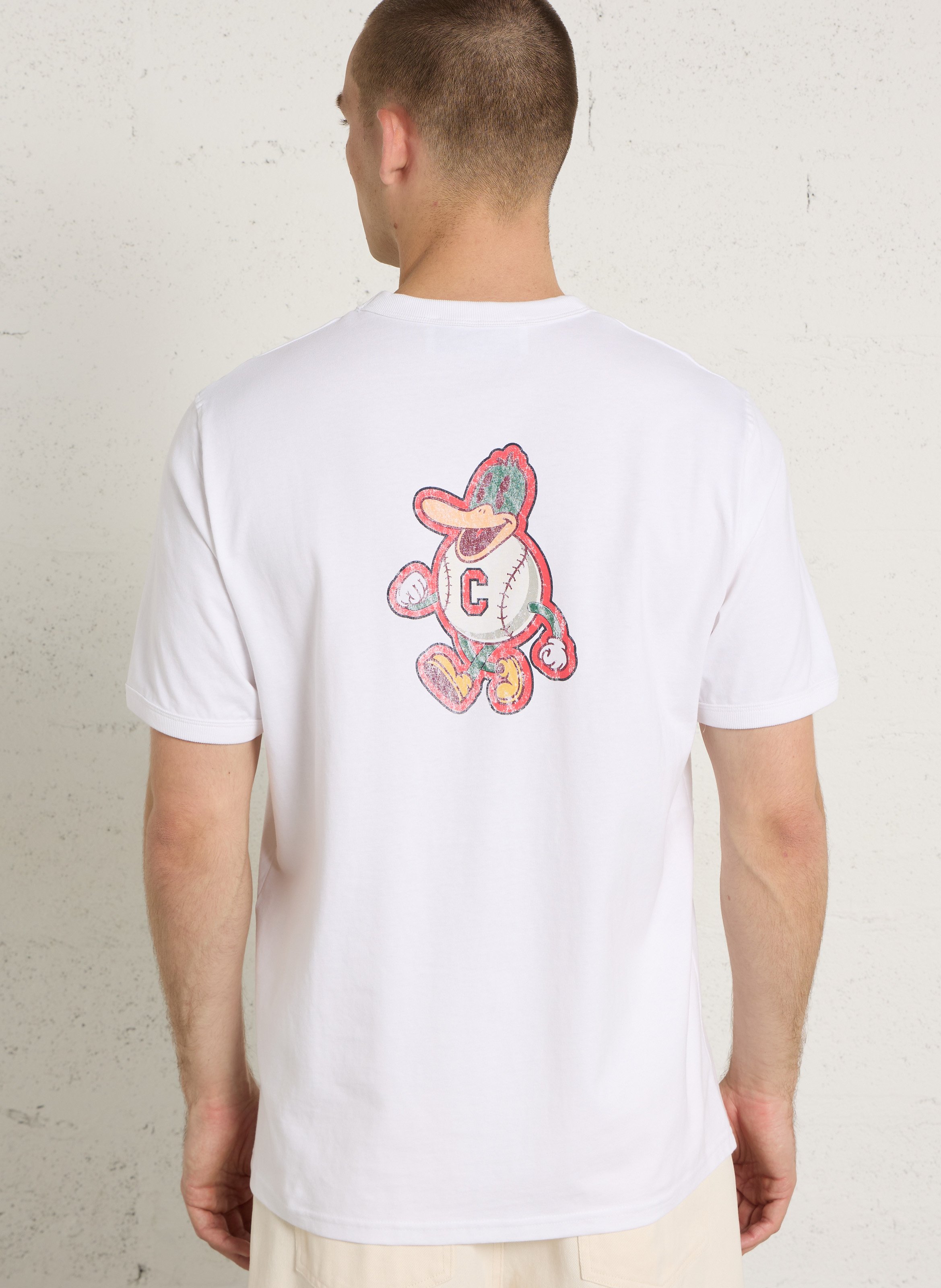Oversized round-neck cotton T-shirt CHEVIGNON White