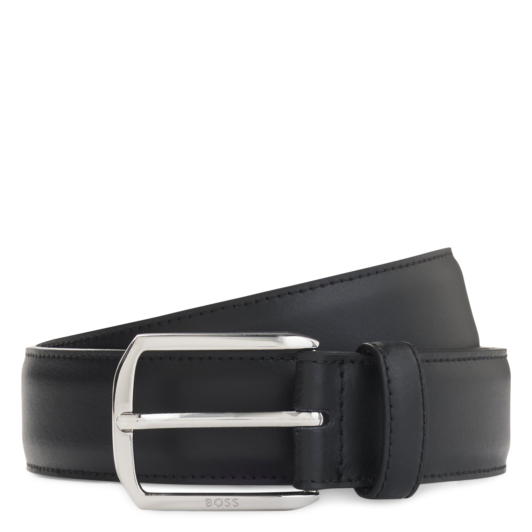 Leather belt BOSS Black