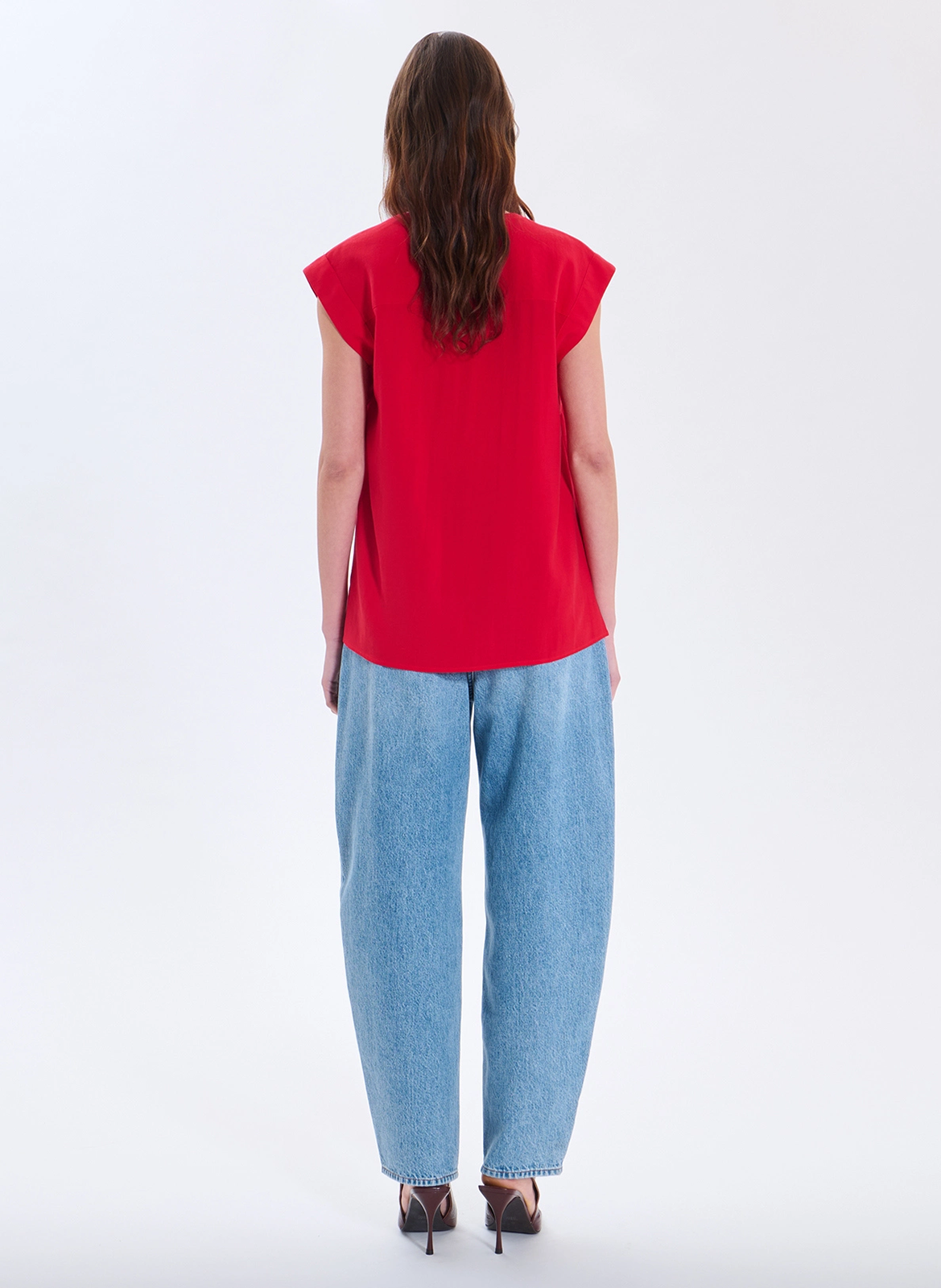 Top col v  ZAPA Rouge