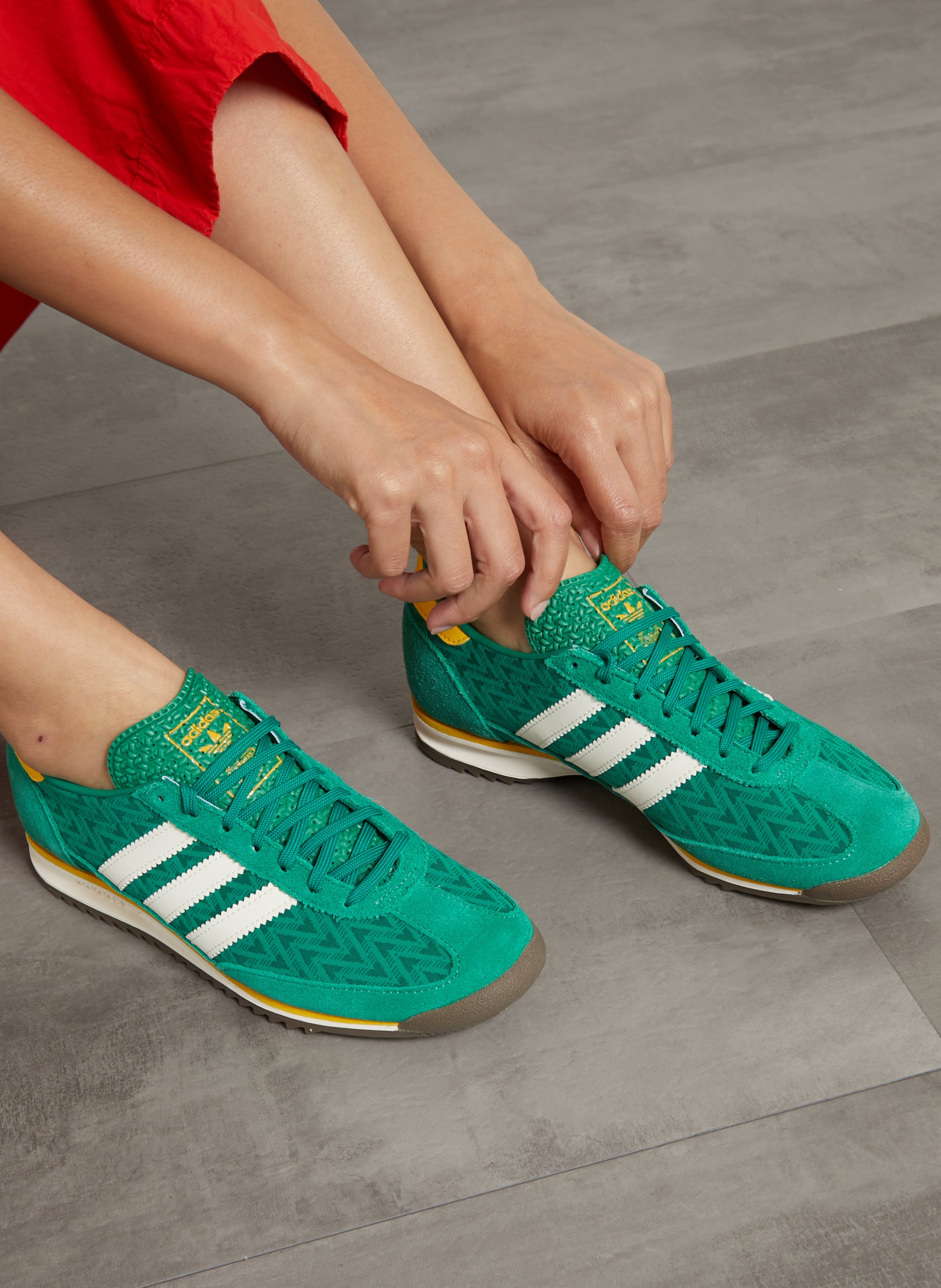 Baskets basses en toile  ADIDAS Vert