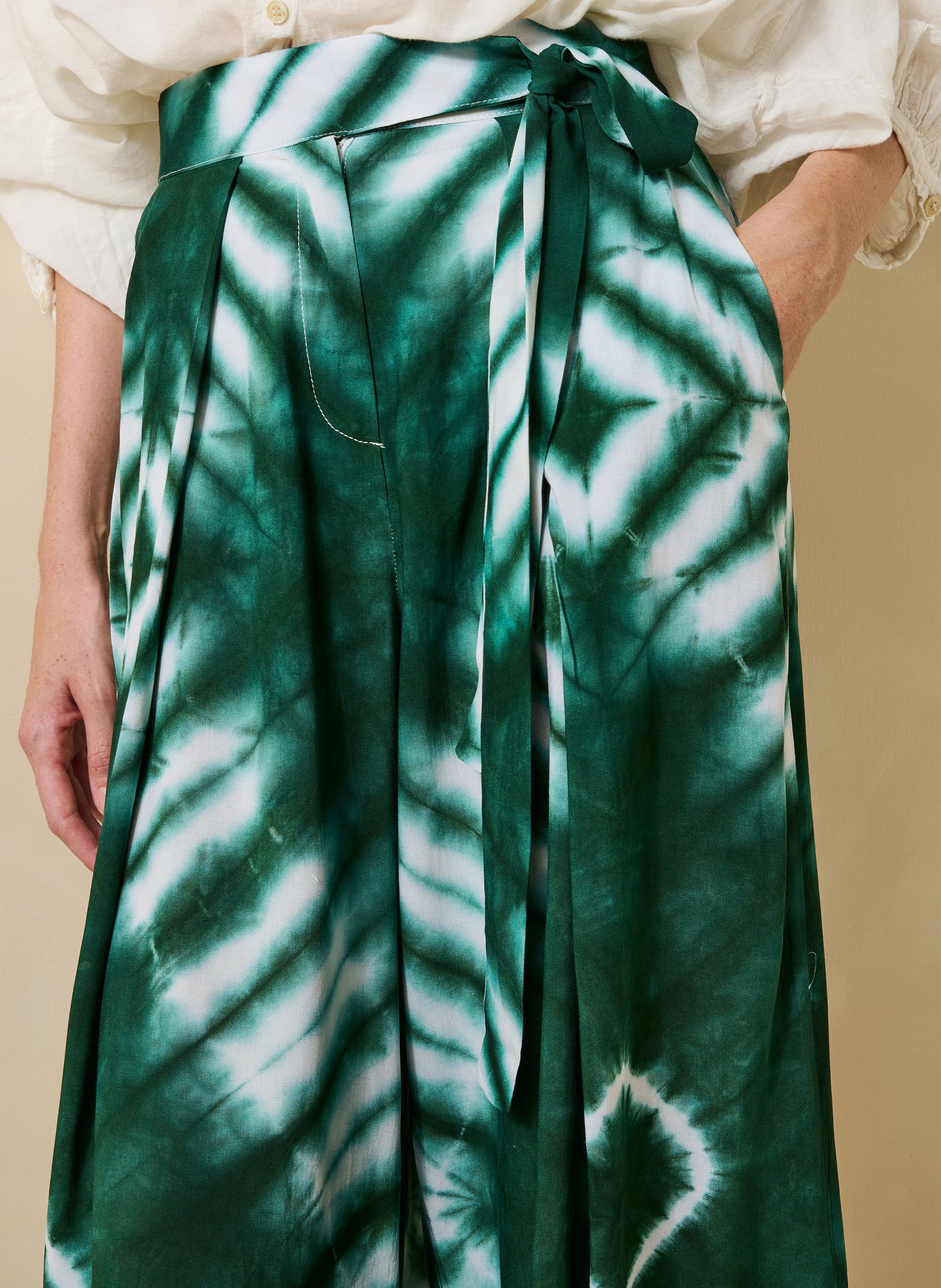 Pantalon large  LA FEE MARABOUTEE Vert