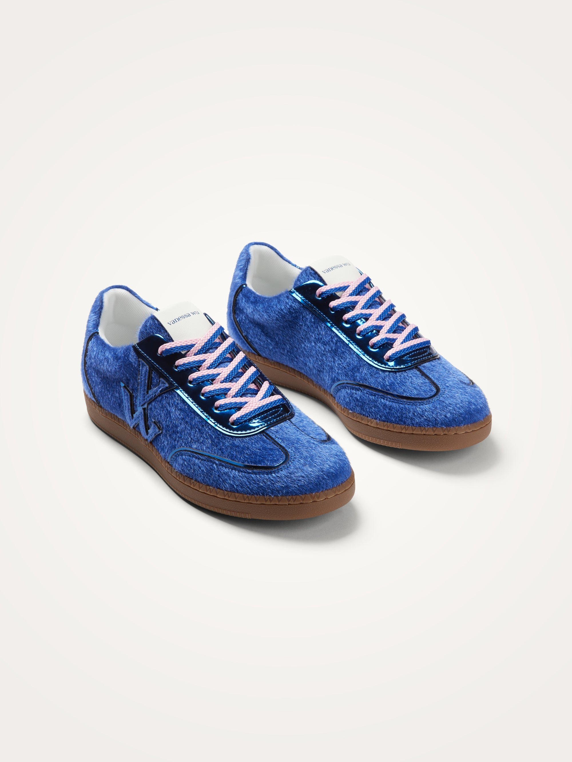 Sneakers with monogram on retro sole VANESSA WU Blue