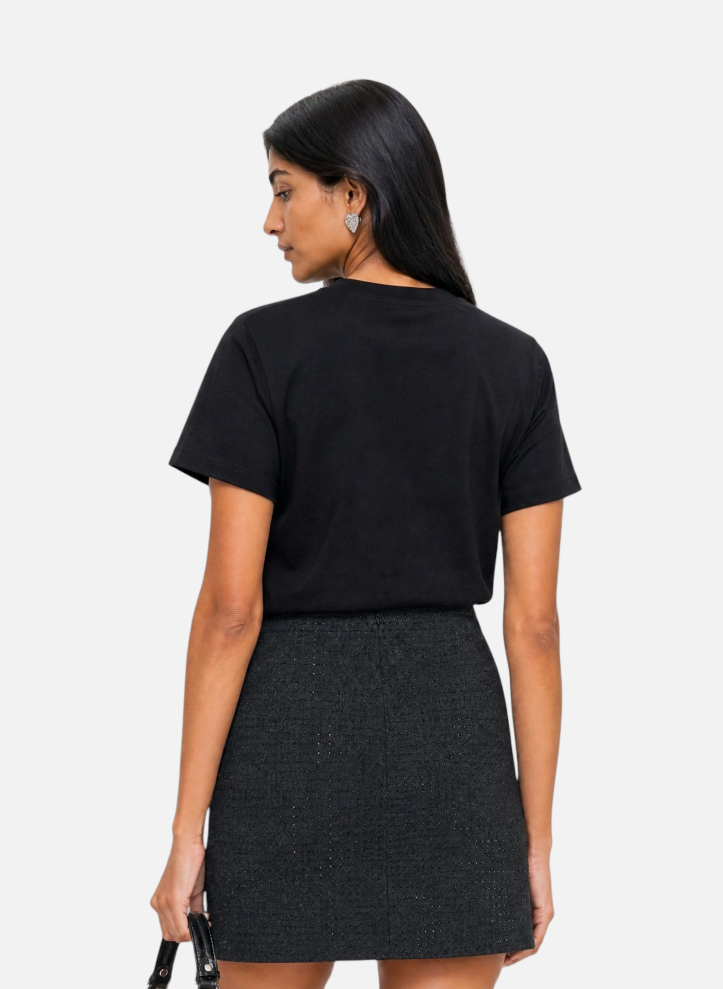 Fitted round neck cotton T-shirt THE KOOPLES Black