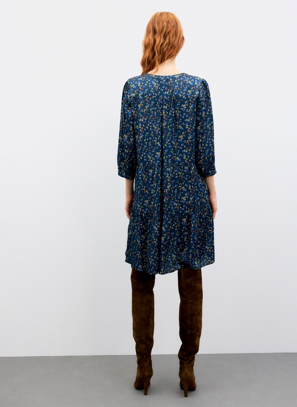 Robe courte col tunisien  GERARD DAREL Bleu