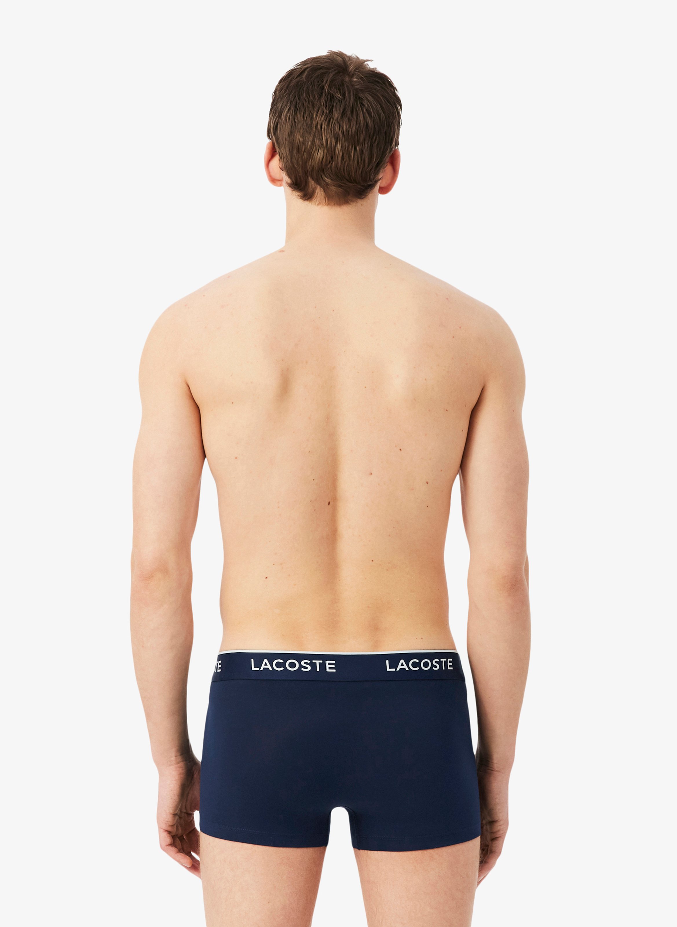Pack of 3 cotton-blend trunks LACOSTE Blue