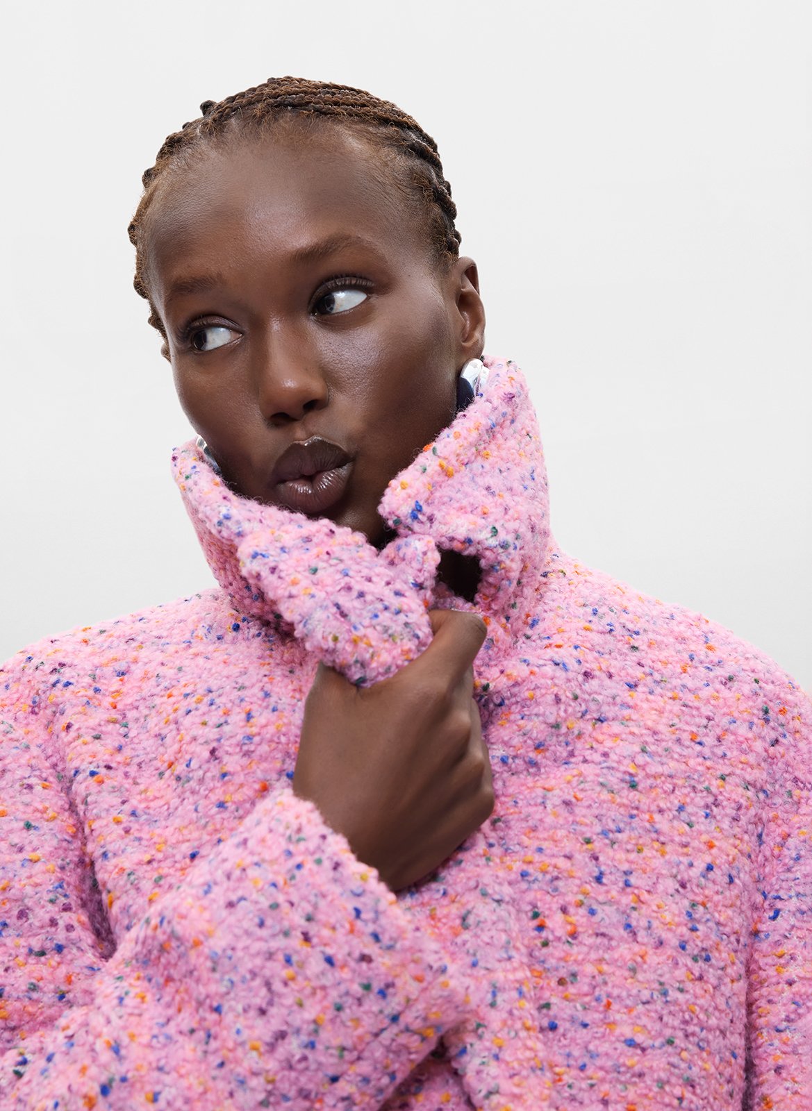 Manteau court col tailleur DESIGUAL Rouge