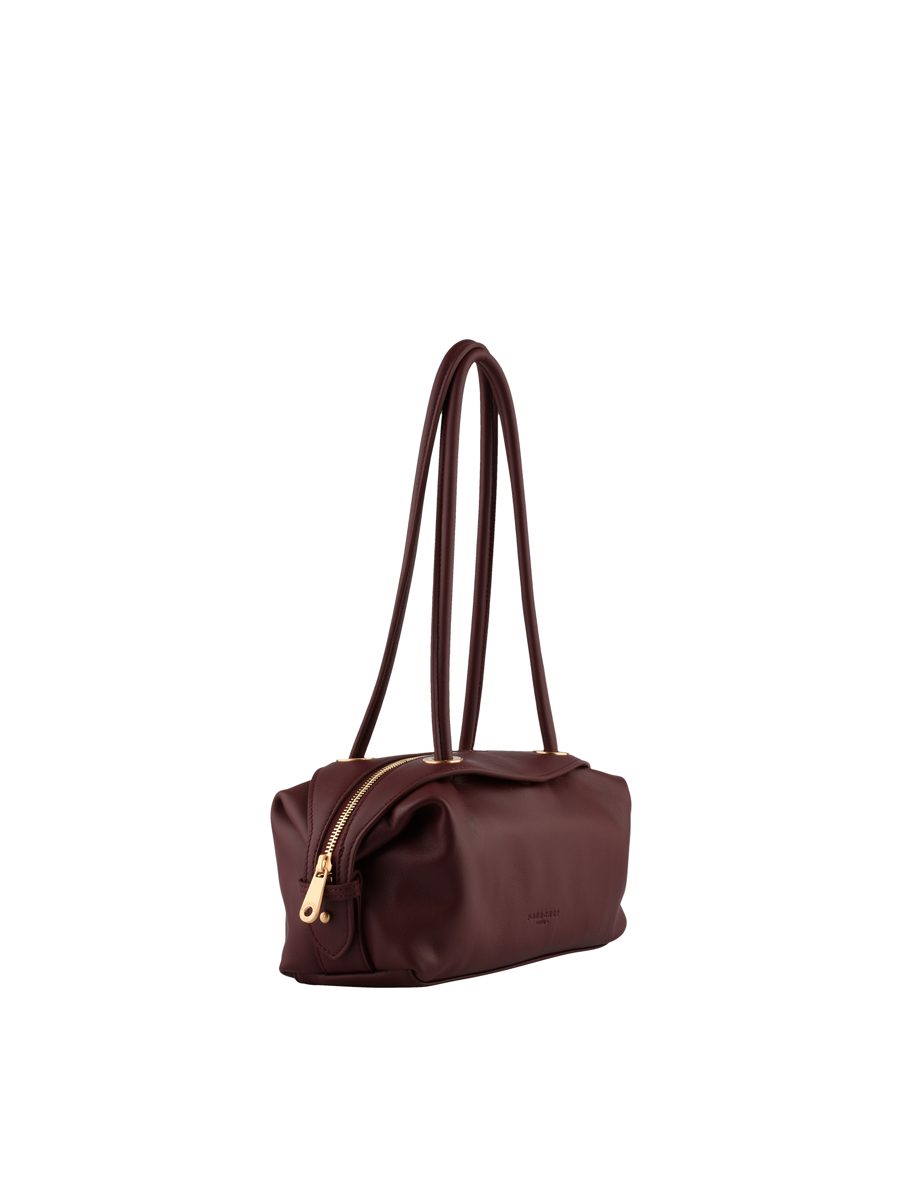 Sac porté épaule en cuir de vachette POURCHET Rouge