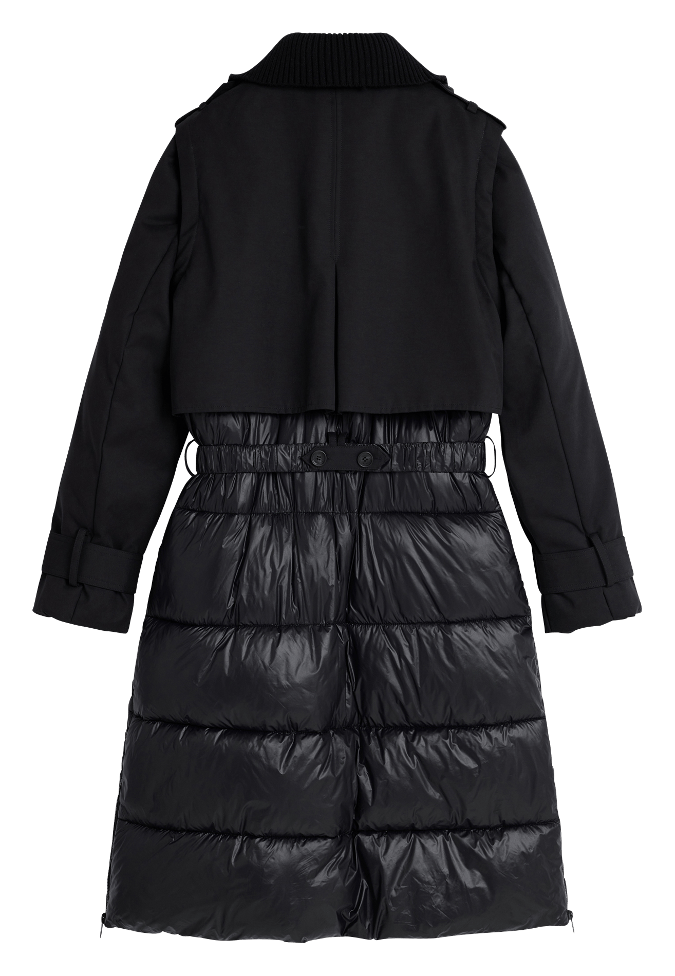 Long coat with trucker collar and detachable sleeves DESIGUAL Black