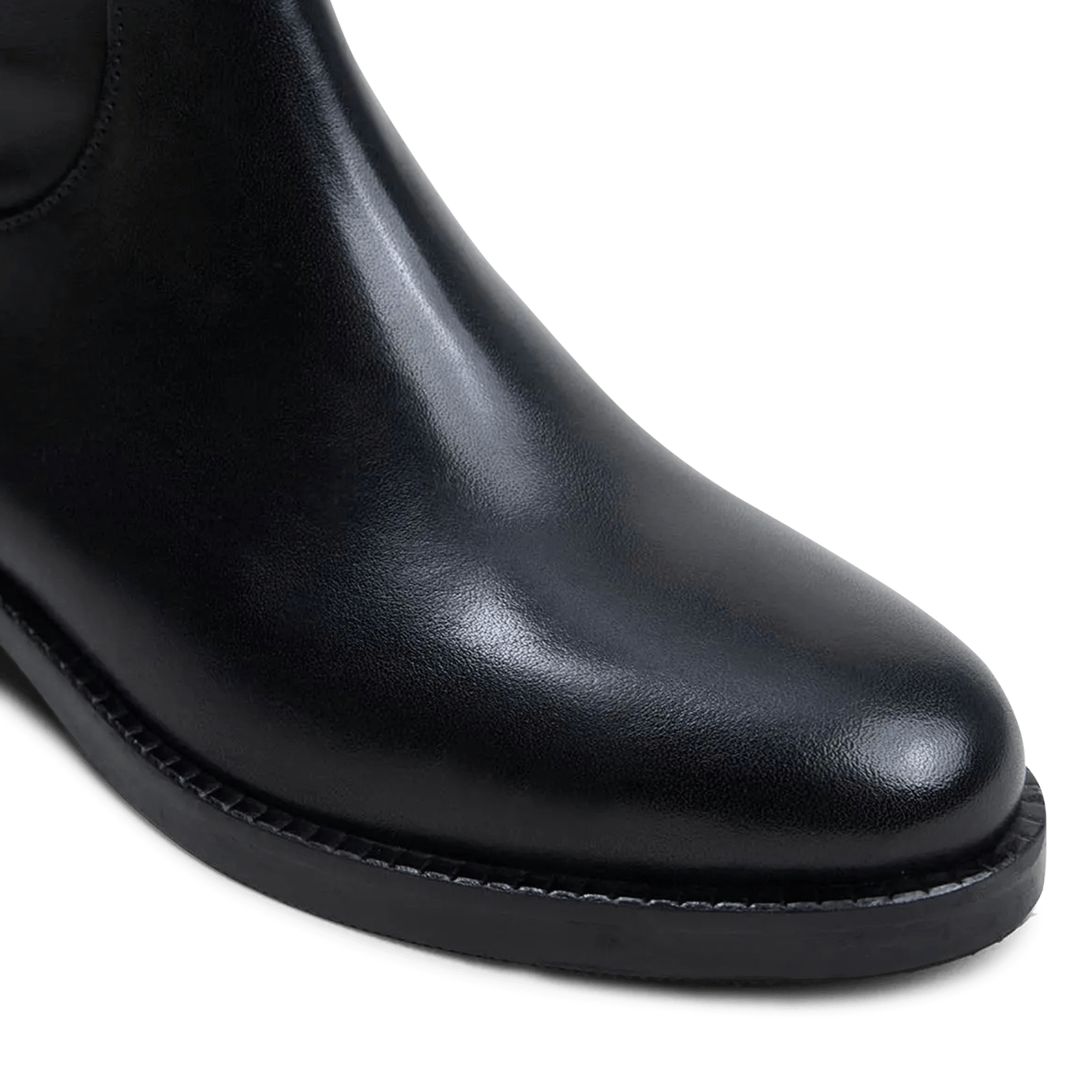 Bottes à talon mollet M en cuir JONAK Noir