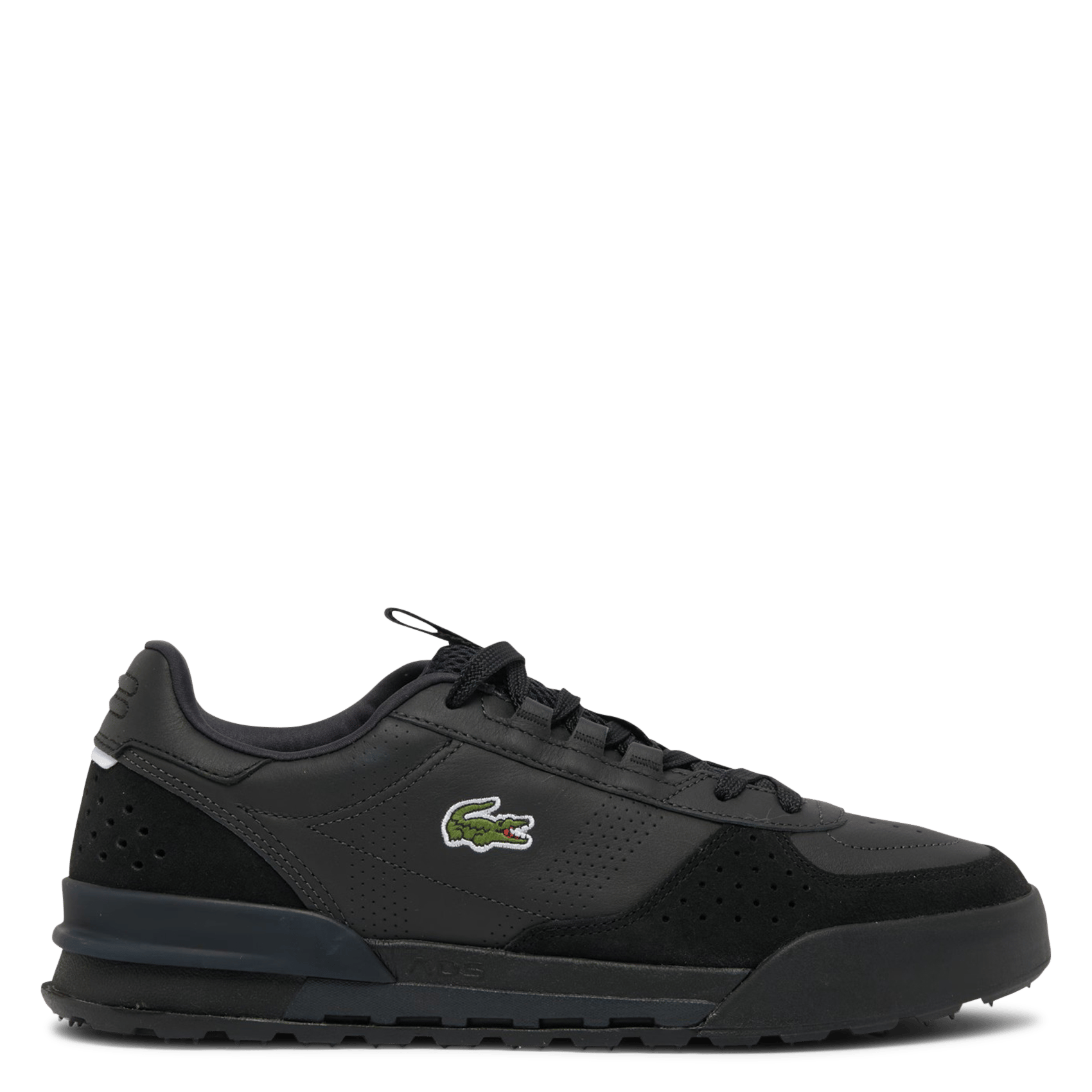 Lage, leren sneakers LACOSTE Zwart