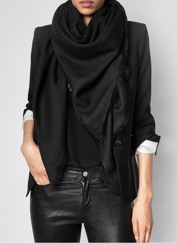Plain modal-Blend scarf Black Zadig&Voltaire Women Place des