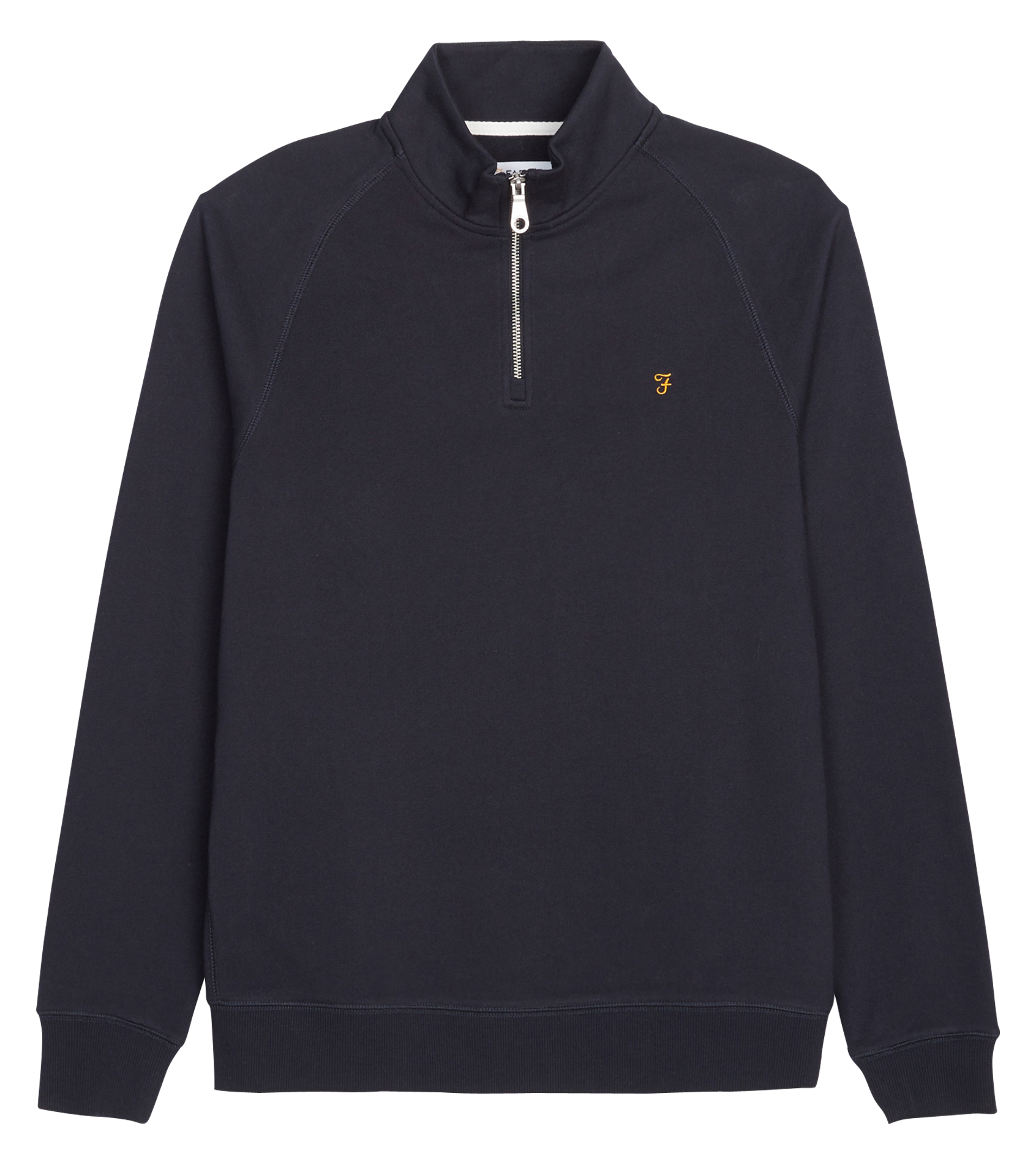 Sweatshirt aus Bio-Baumwolle mit Reißverschlusskragen, Regular Fit FARAH Blau