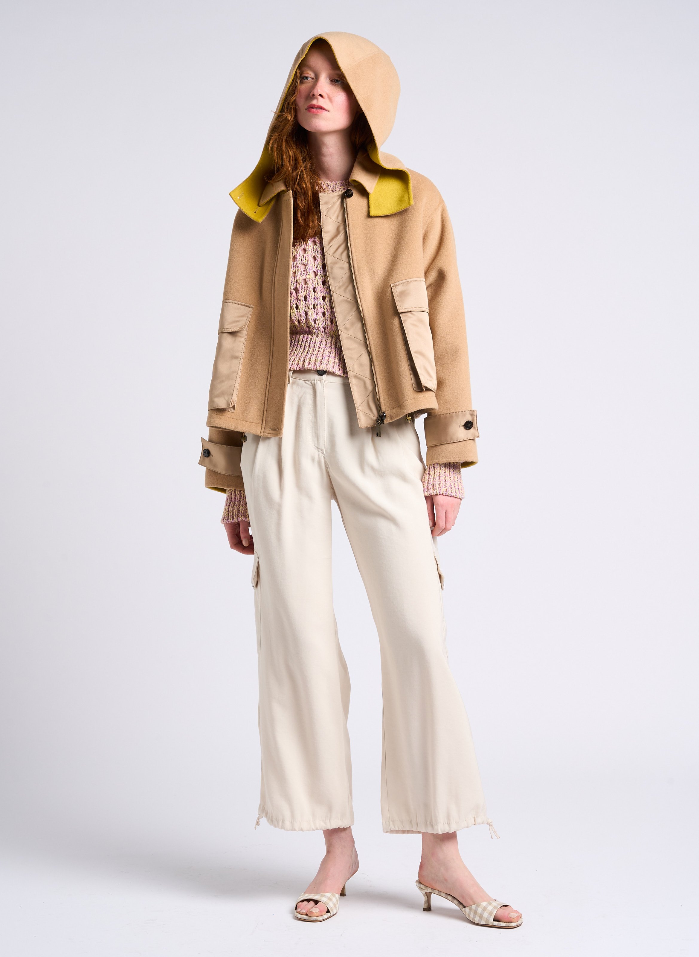 Wide-leg cargo pants MAX&Co. White