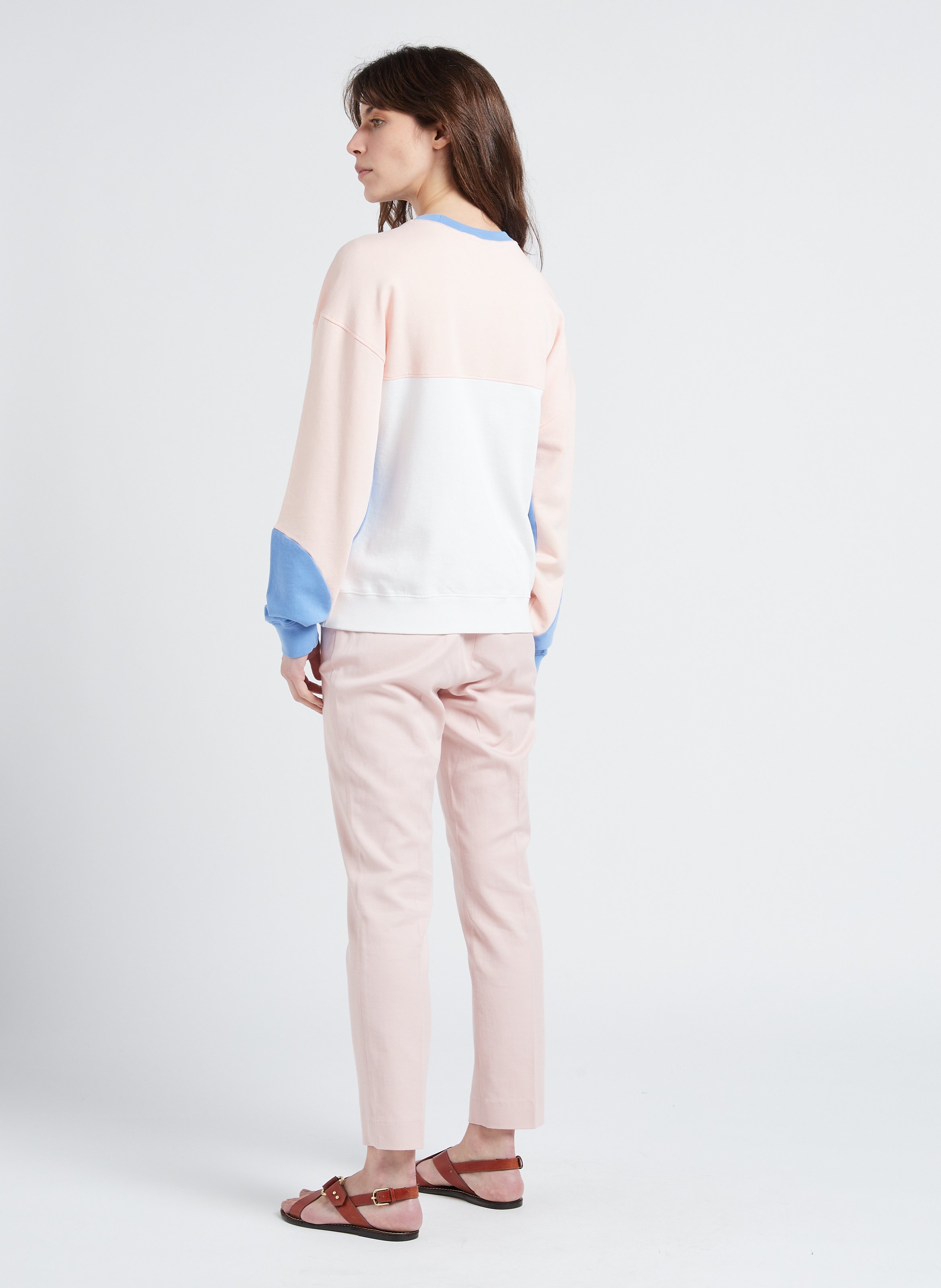 Organic cotton round-neck sweatshirt MAISON LABICHE White