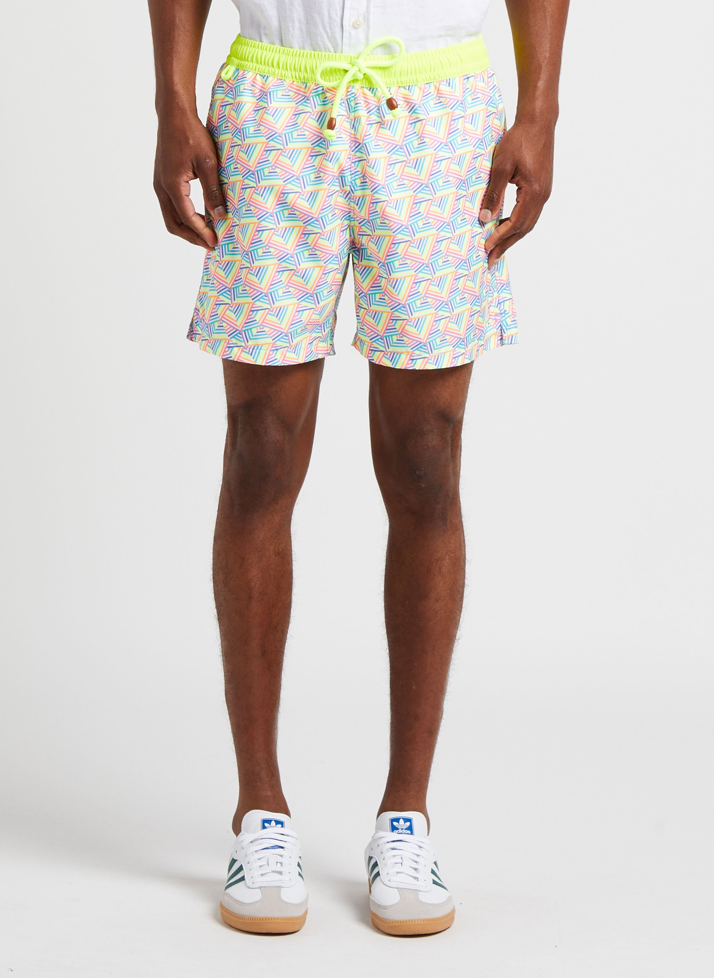 Printed Mixed fiber recycled fitted swimshorts GILI'S Multicolored