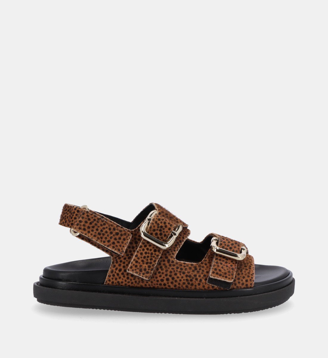 Aouda flat leather sandals ALOHAS Brown