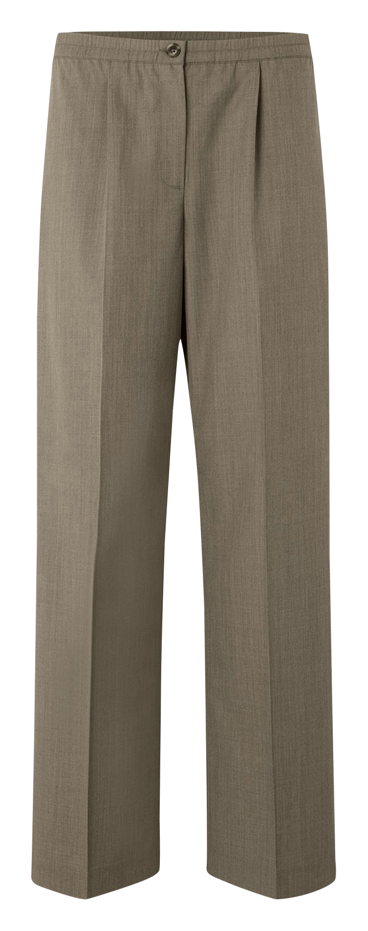 Pantalon droit en fibres recyclées mélangées Beige