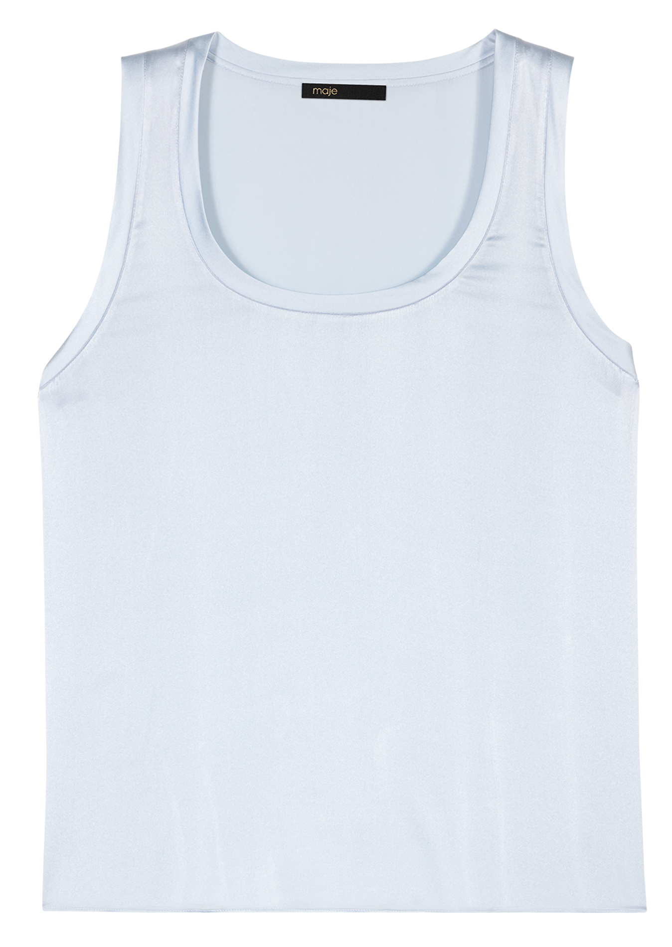 Straight silk blend tank top MAJE Blue