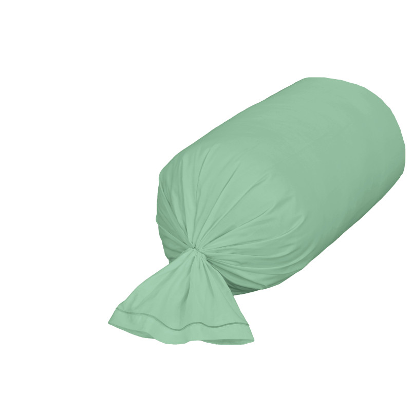 100% Pure Cotton Bolster Pillowcase COTON PUR Green