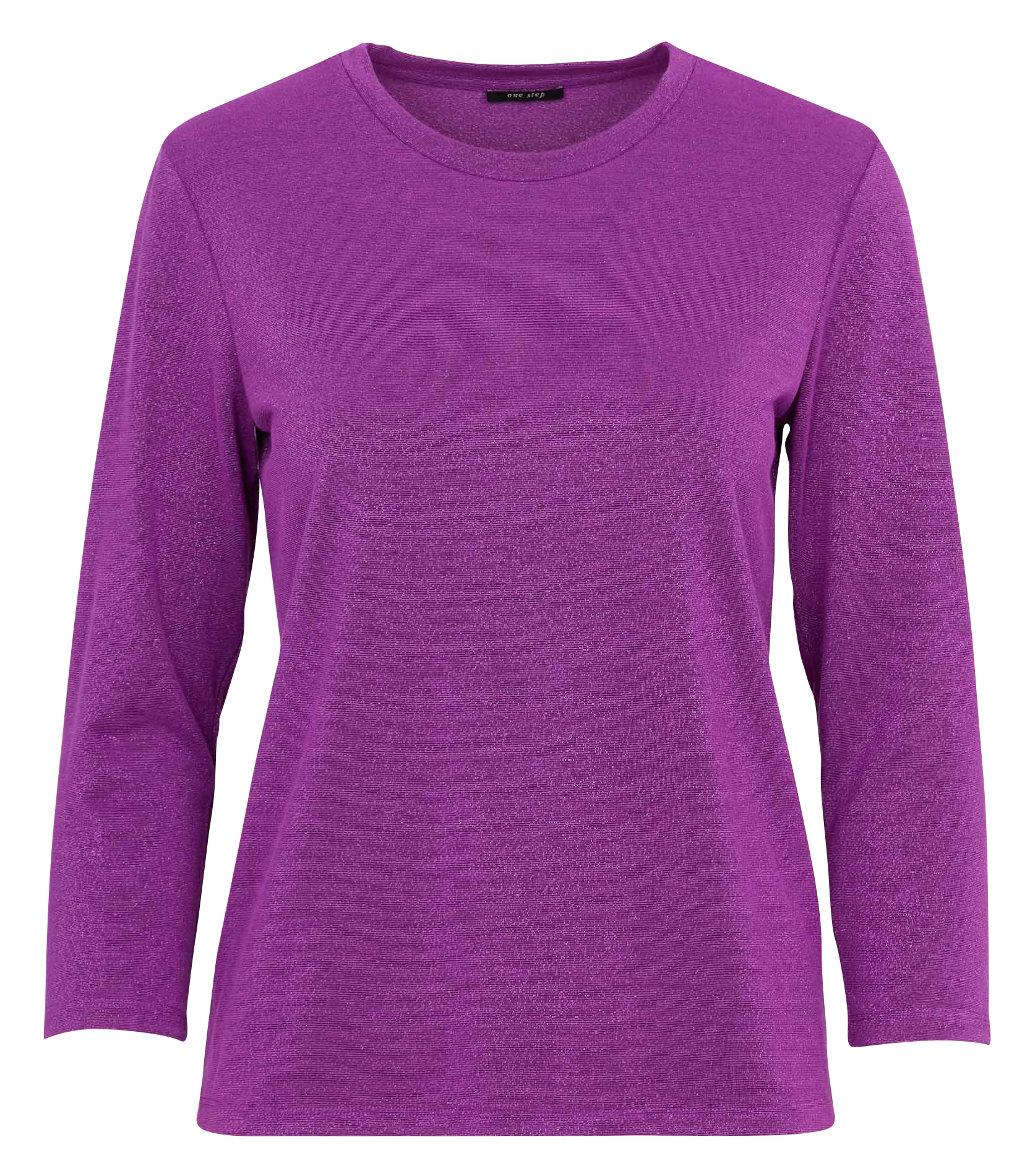 Straight-fit T-shirt met pailletten ONE STEP Violet