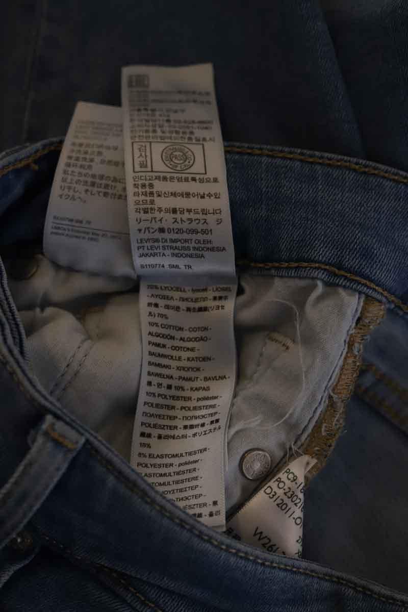 Cotton skinny jeans LEVI'S - Seconde main Blue