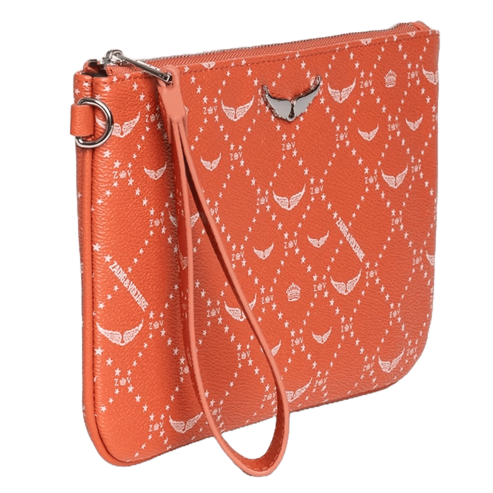 Pochette en toile monogramme ZADIG&VOLTAIRE Orange
