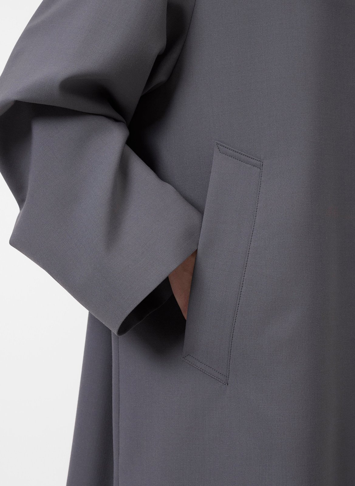 Manteau mi-long ample uni CLOSED Gris