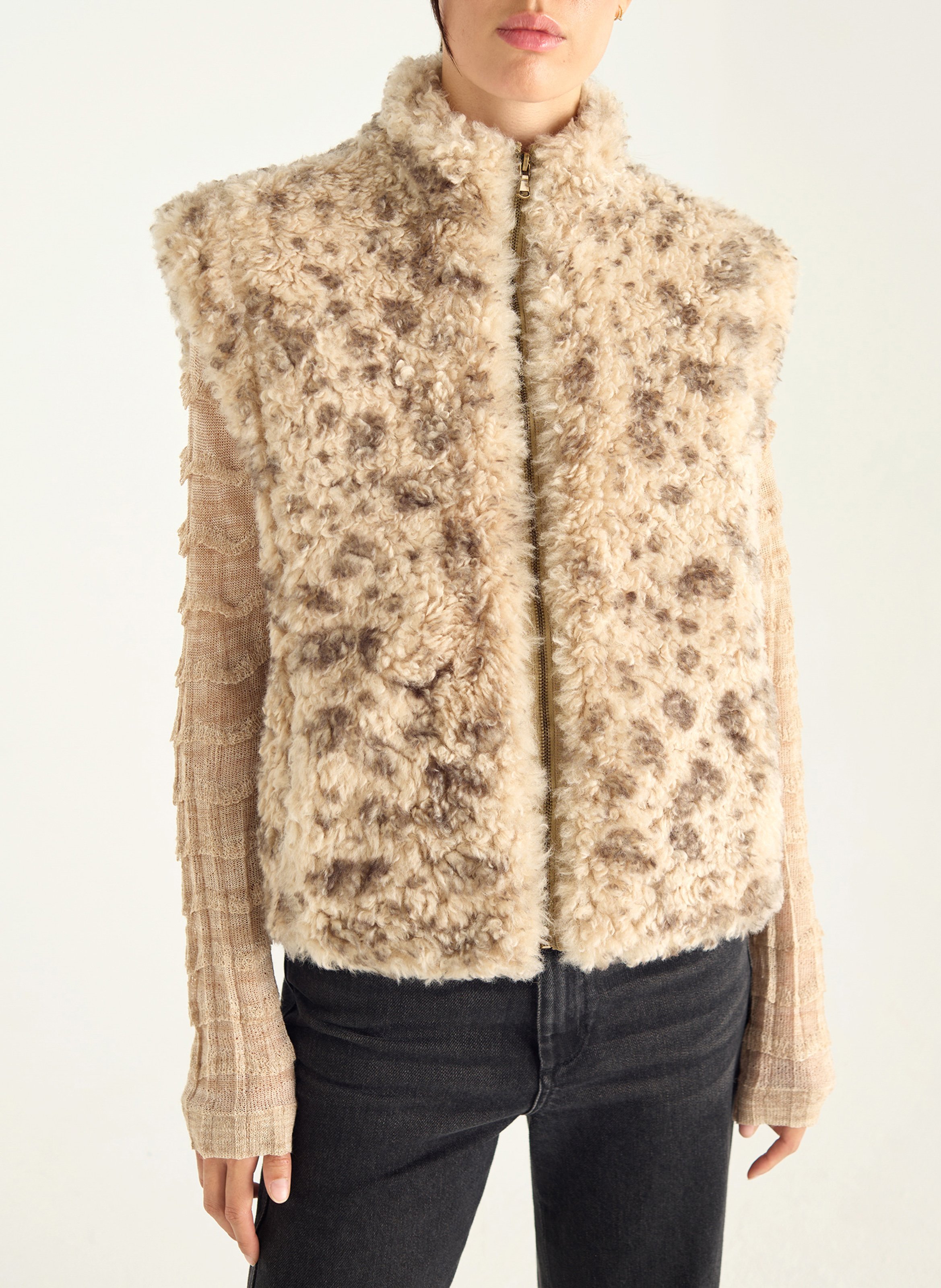 Veste en fourrure synthétique COTELAC Blanc