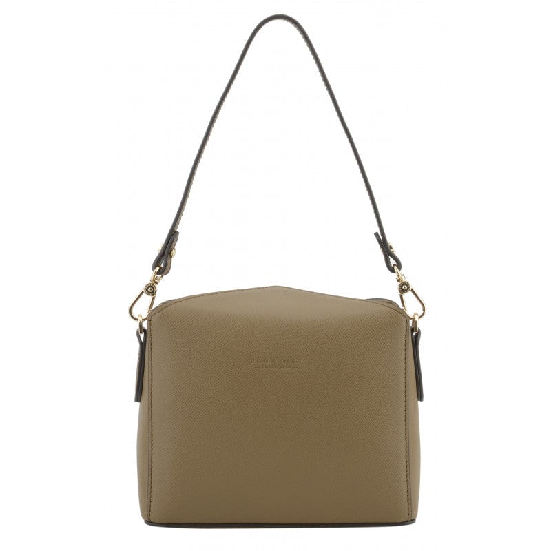 Crossbody bag - cowhide leather POURCHET Khaki