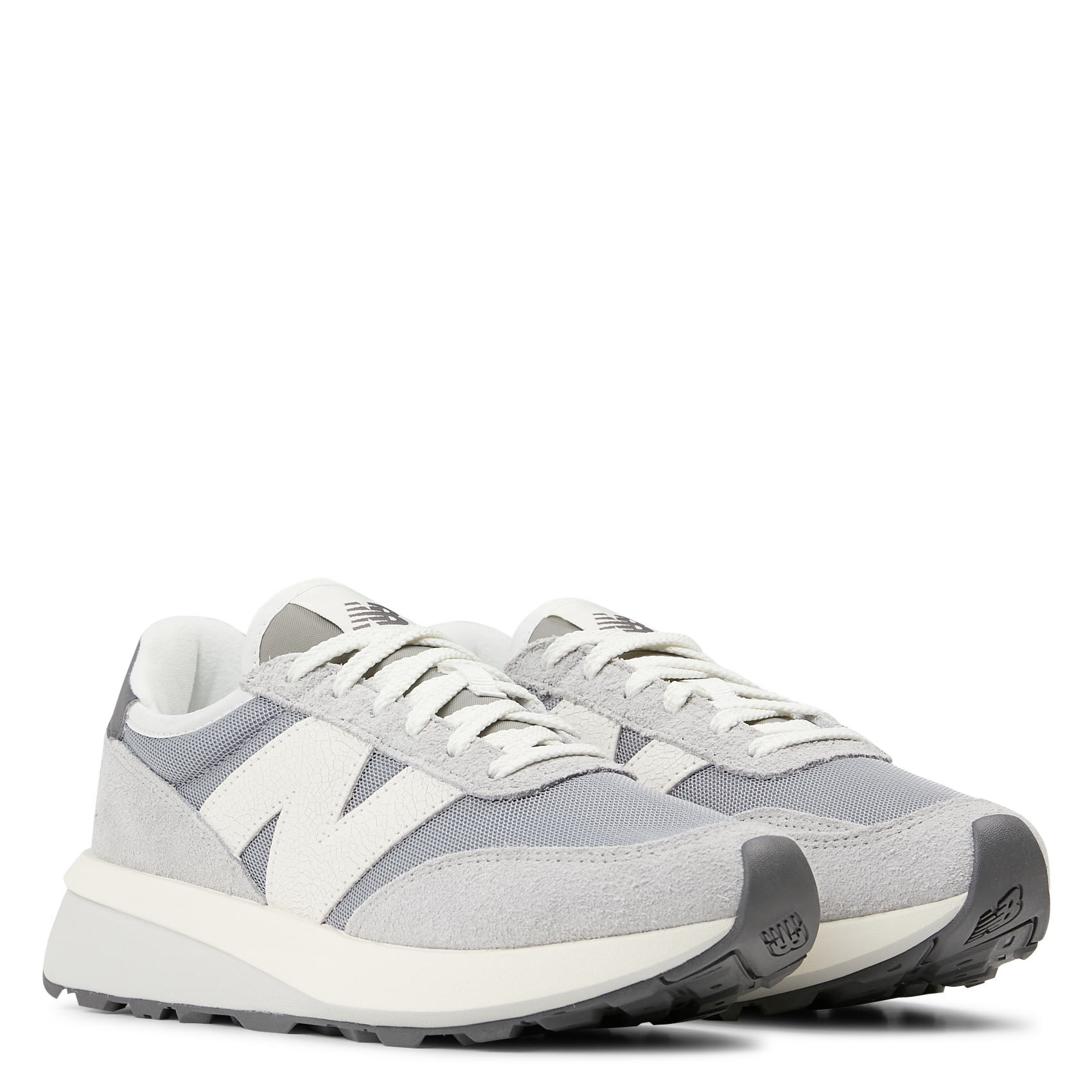 Low-top leather mix sneakers NEW BALANCE Grey