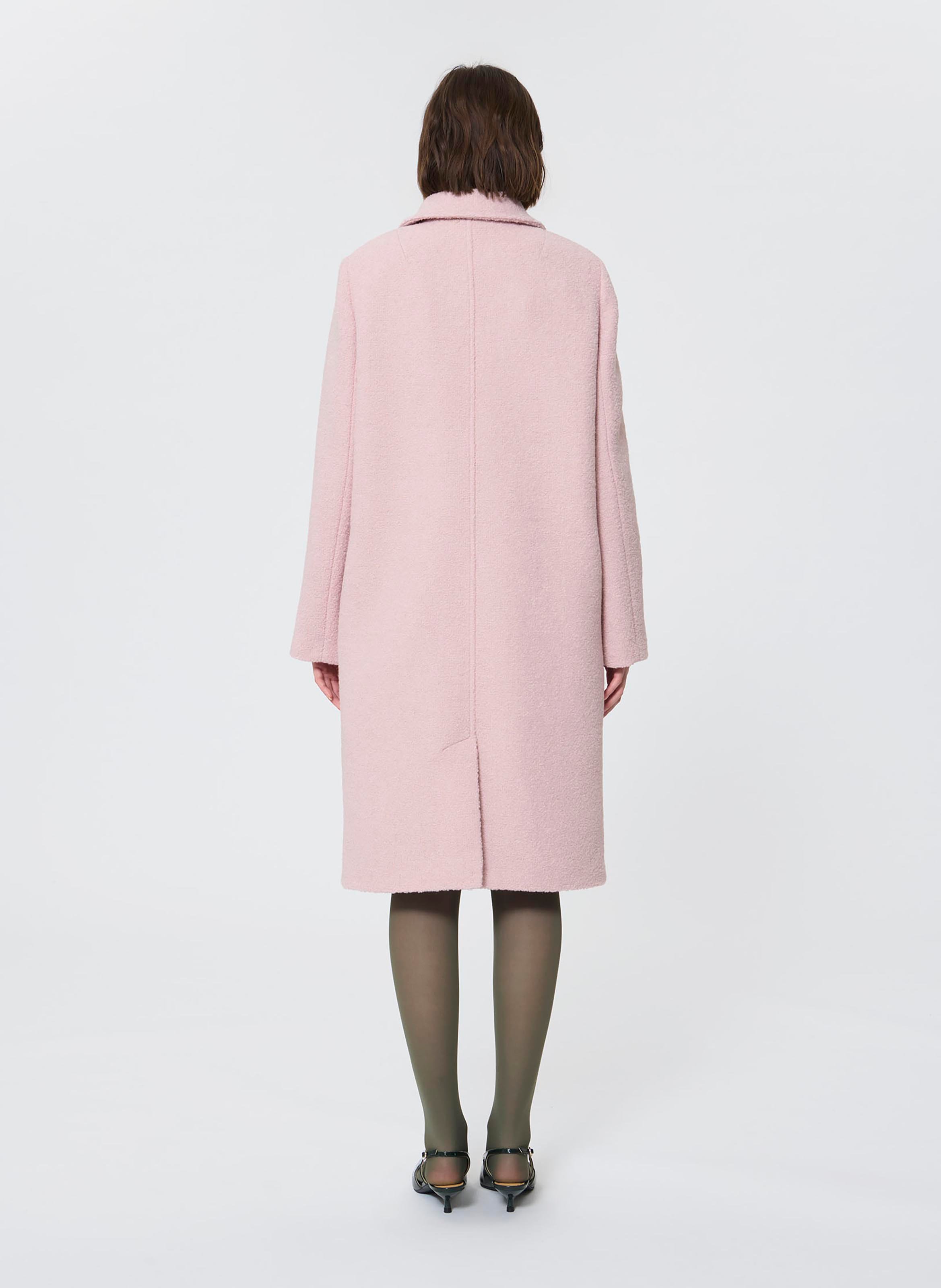 Long coat with classic collar in a wool blend TARA JARMON Pink