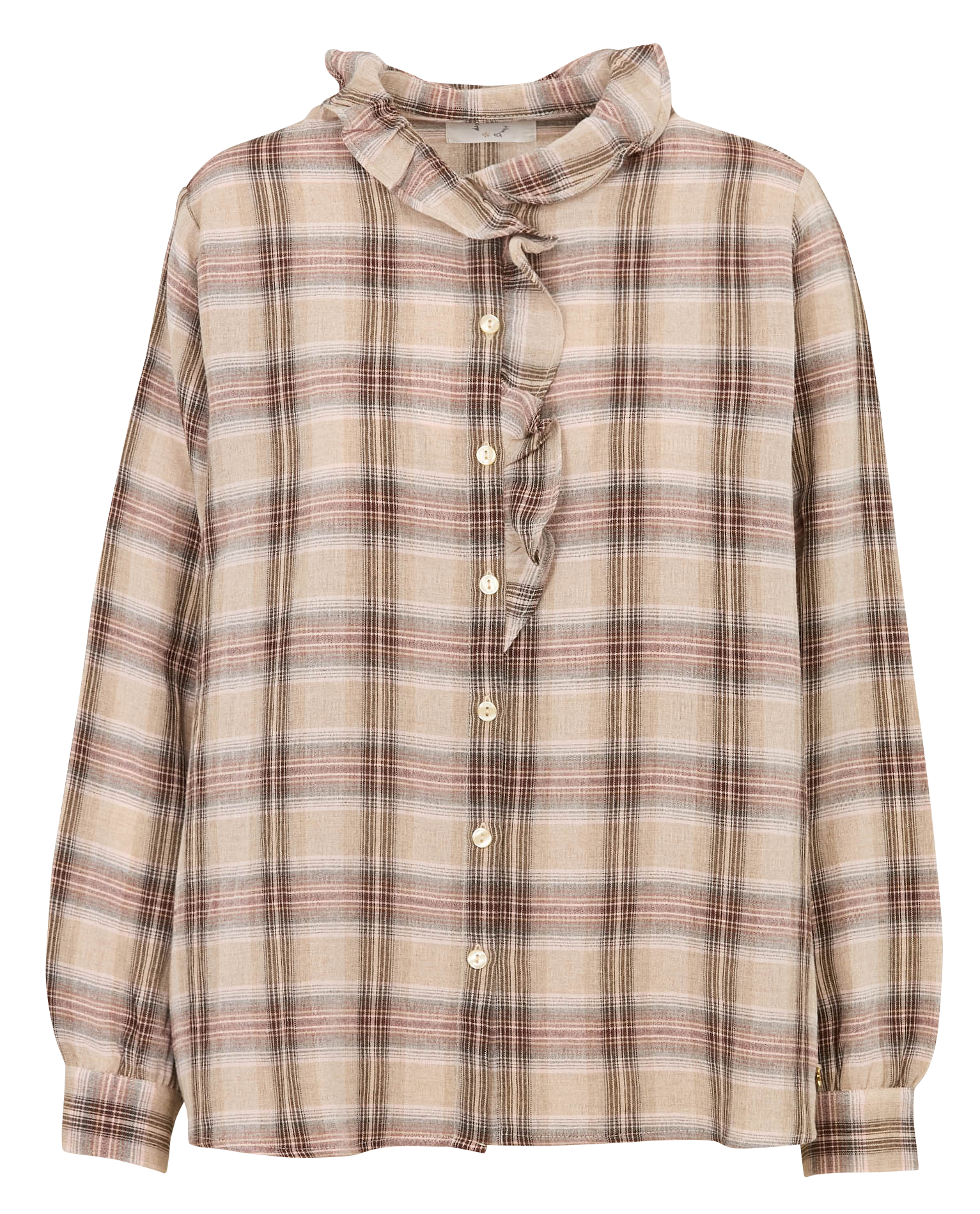 Alexandra checked shirt DES PETITS HAUTS Beige
