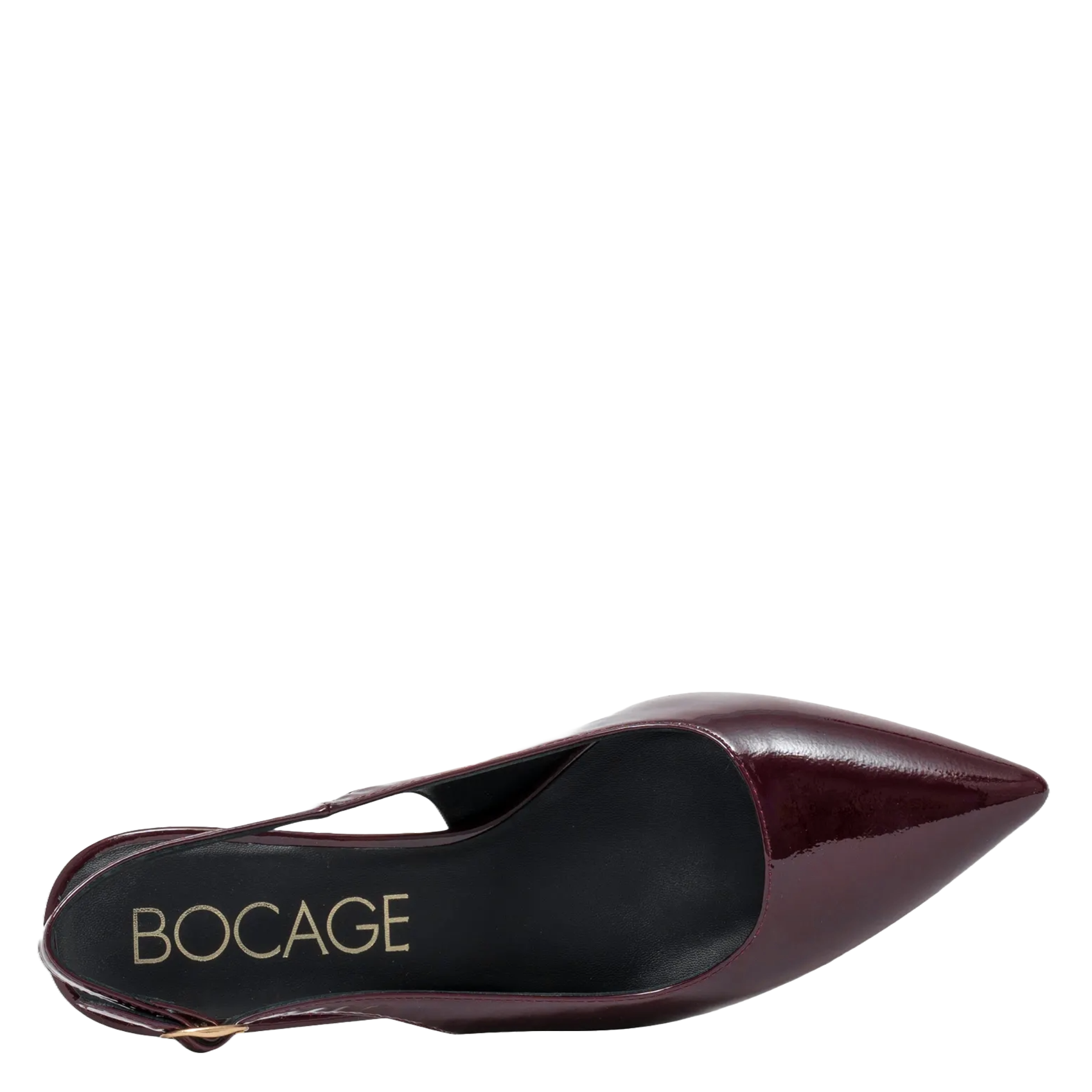 Heeled leather pumps BOCAGE Plums