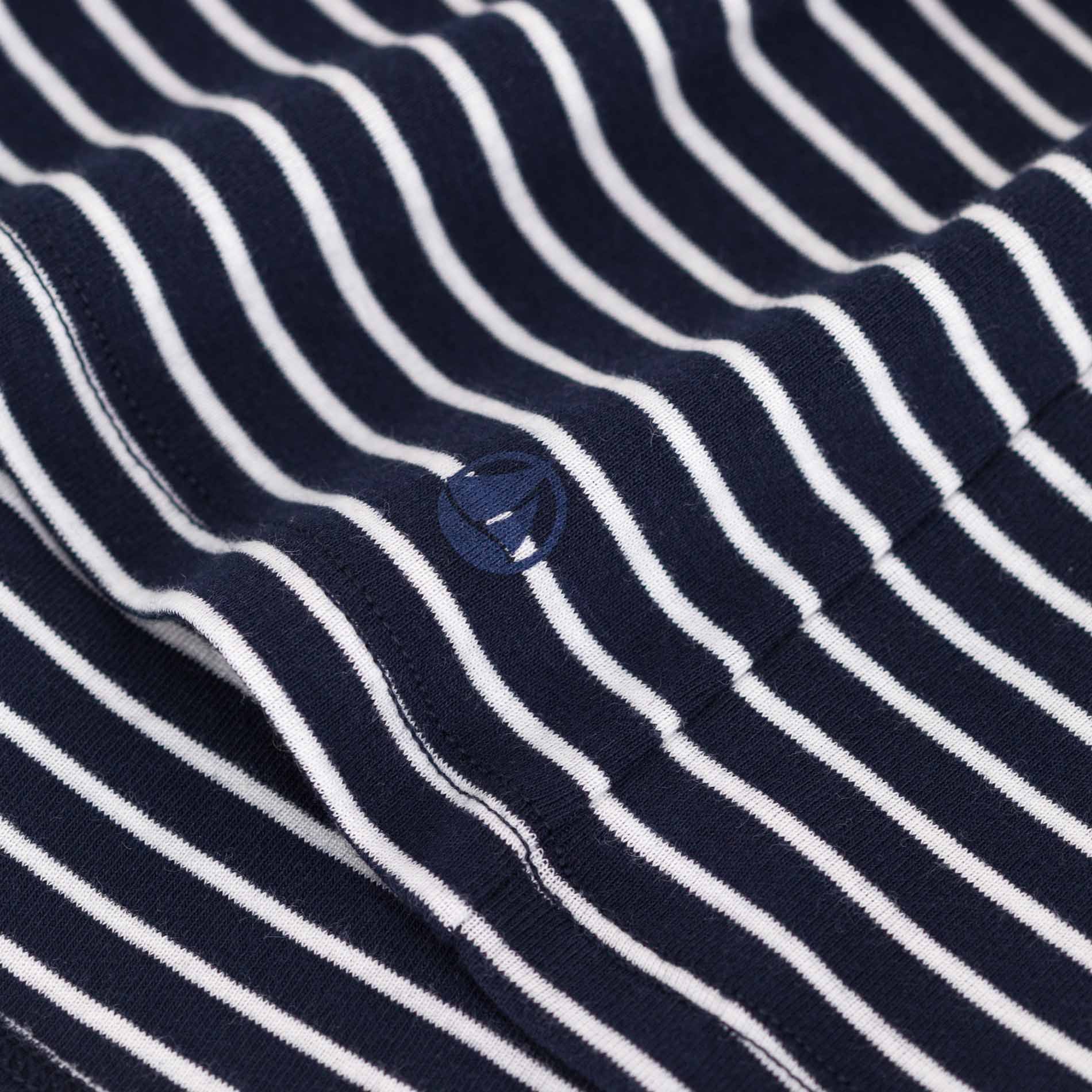 Gerade geschnittenes Baumwoll-T-Shirt mit Streifen PETIT BATEAU Mehrfarbig