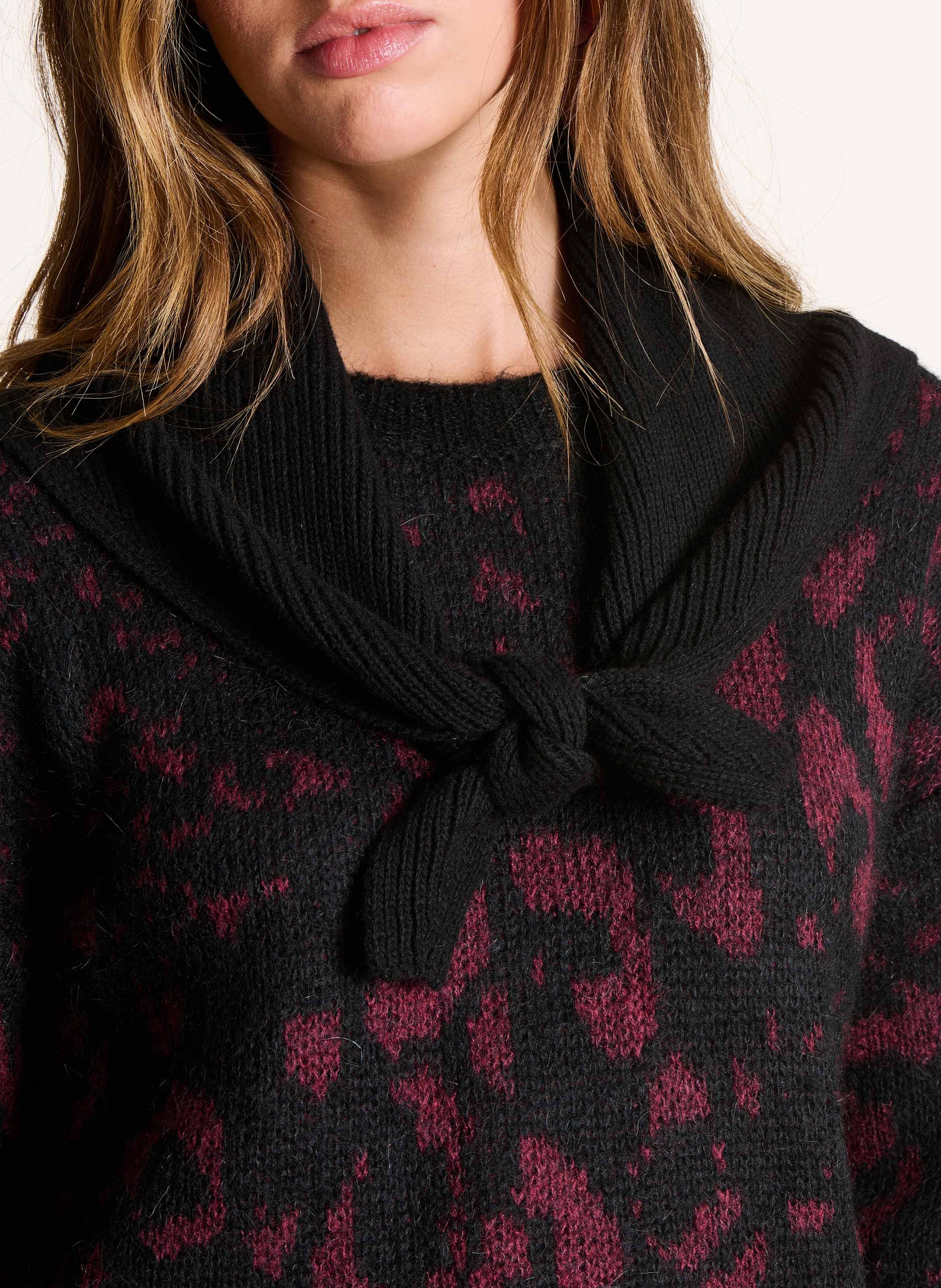 Knit scarf LA FEE MARABOUTEE Black