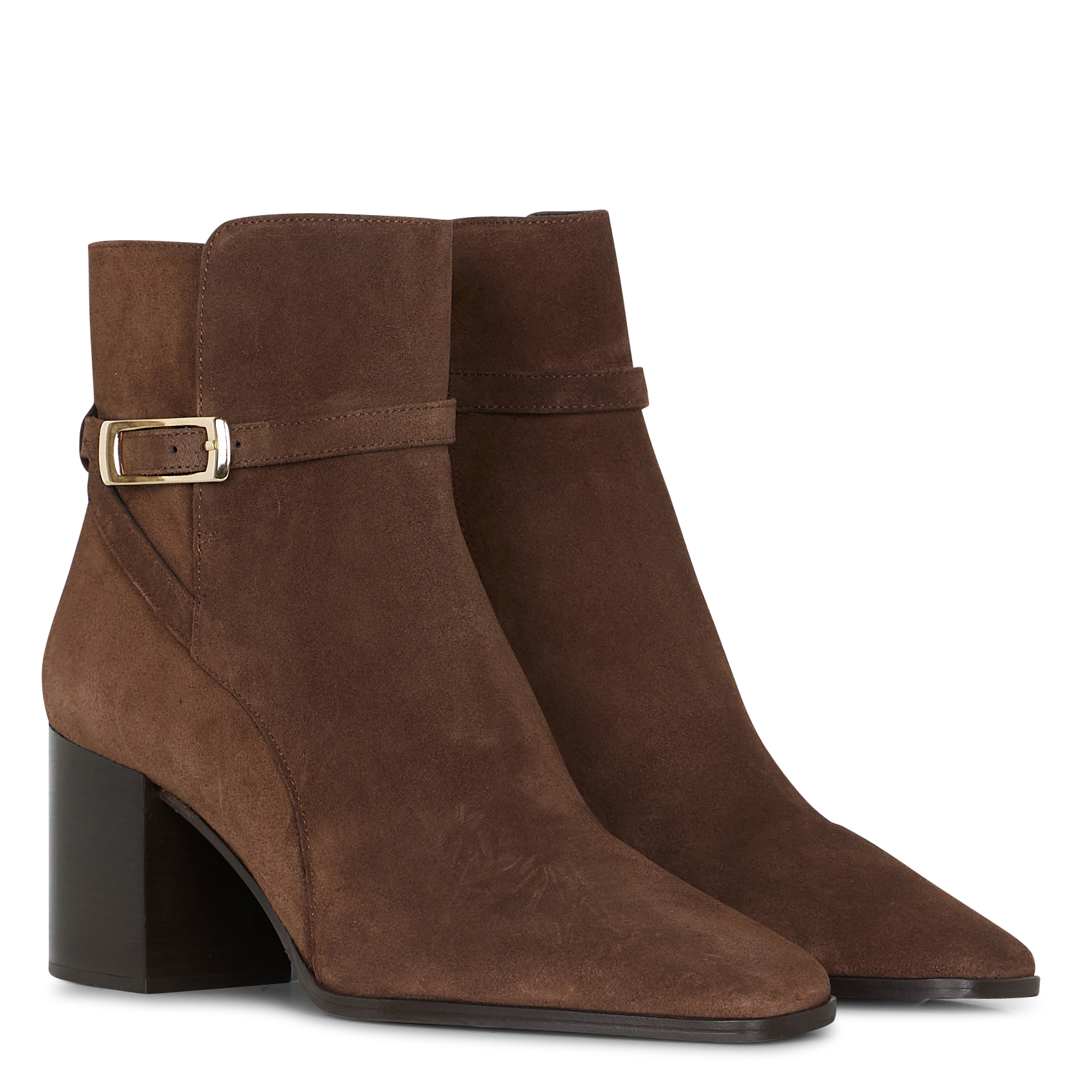 Bianca leather ankle boots RIVECOUR Brown