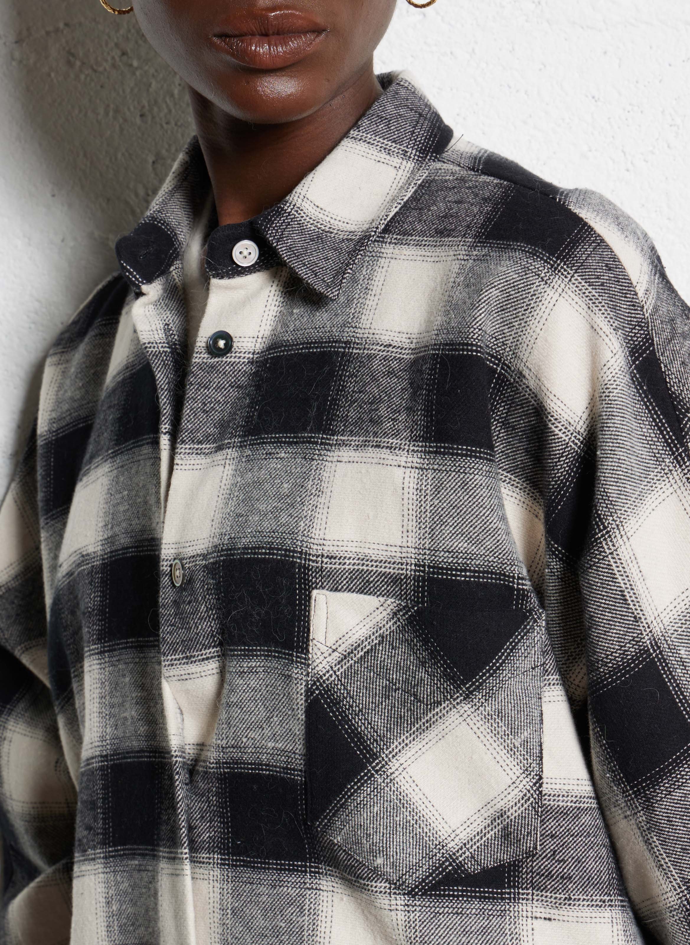 Katoenen overhemdjurk BELLEROSE Groen