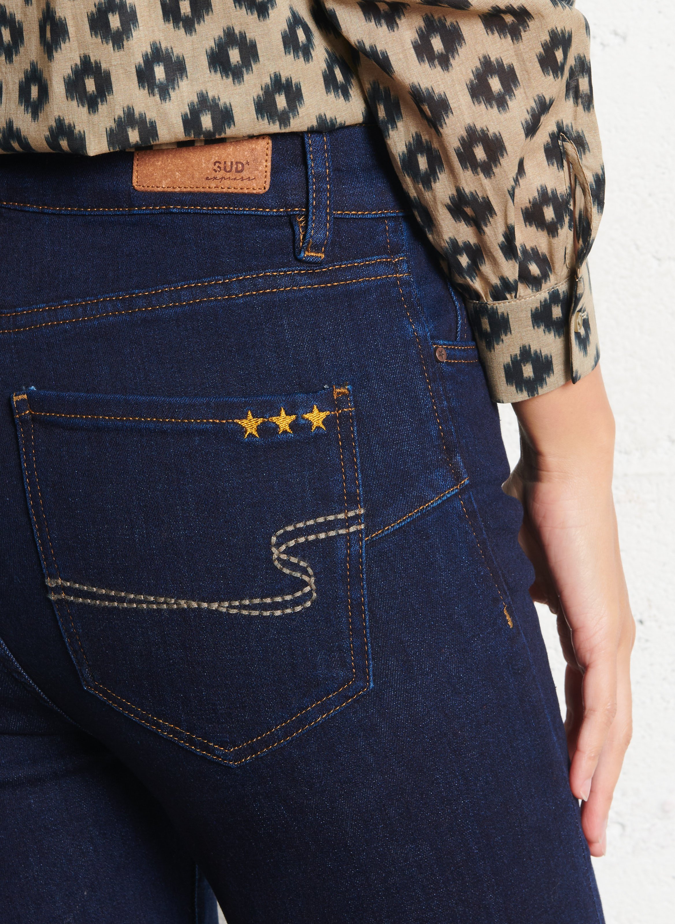 Jean boot-cut en coton mélangé SUD EXPRESS Bleu