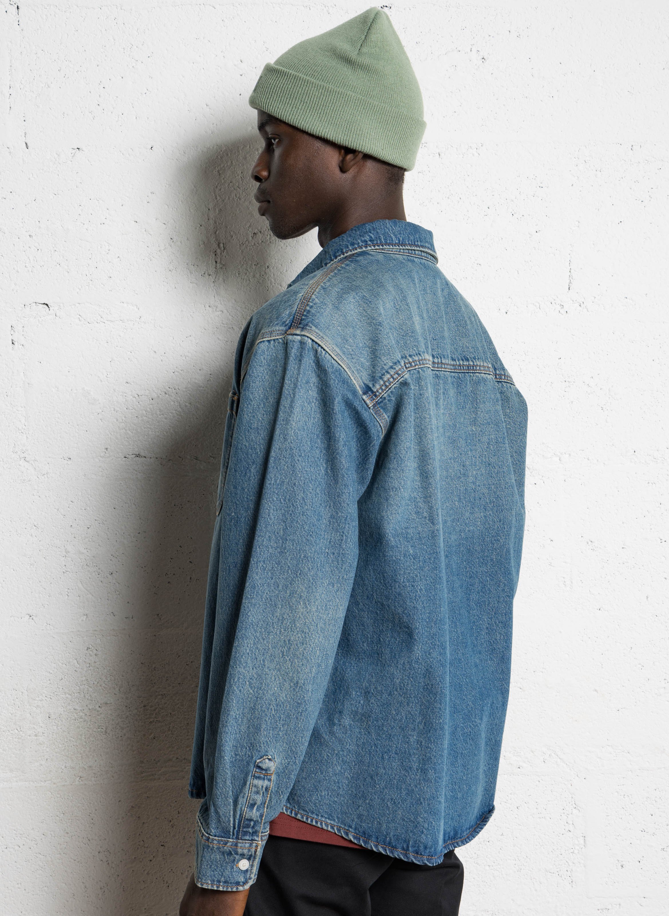 Oversized button-up denim shirt DICKIES Blue