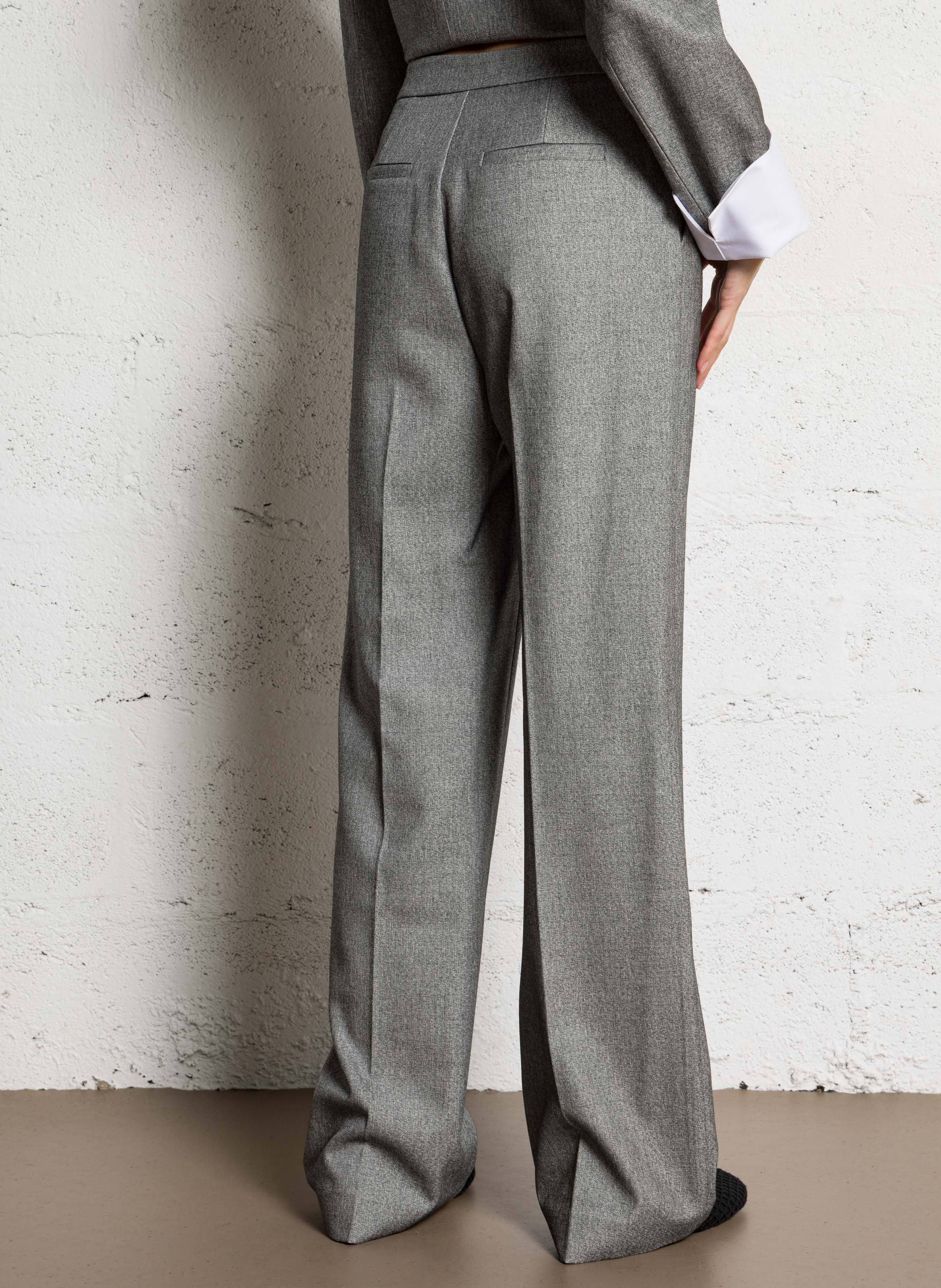 Pantalon droit taille haute IMPERIAL Gris