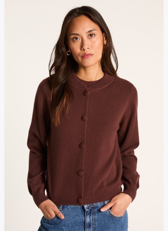 Cardigan Femme Boutonné Devant En Laine Mélangée – Coupe Longue élégante – Chaud Et Confortable Pour Automne-hiver – Idéal Maison, Loisirs Ou Sorties