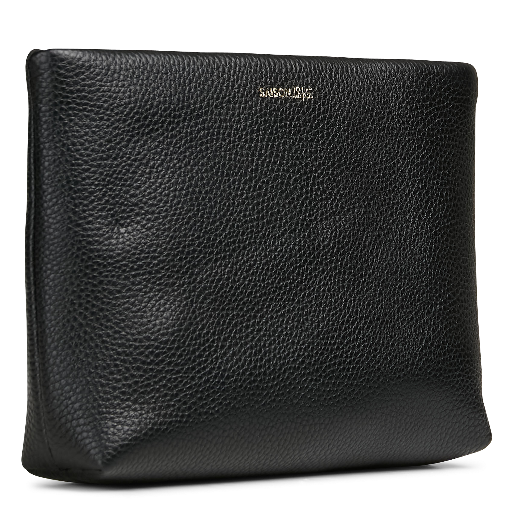 Clutch van generfd leer Mercer SAISON 1865 Zwart