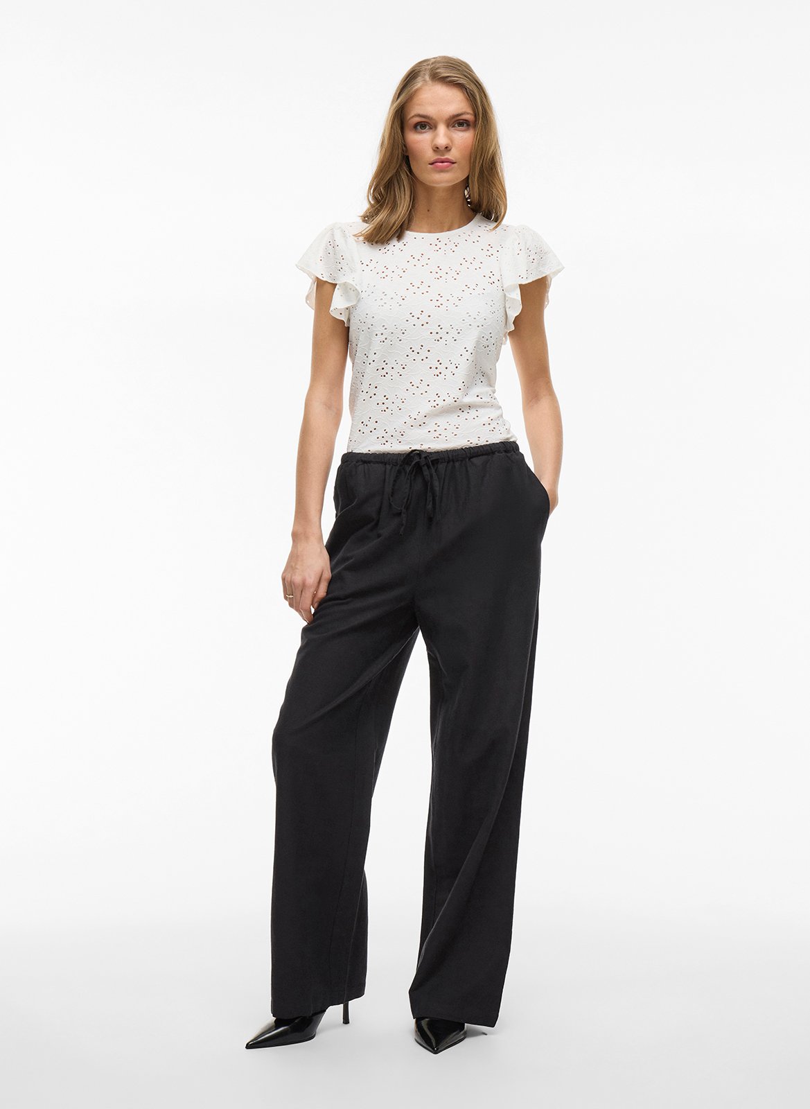Pantalon droit VILA Noir