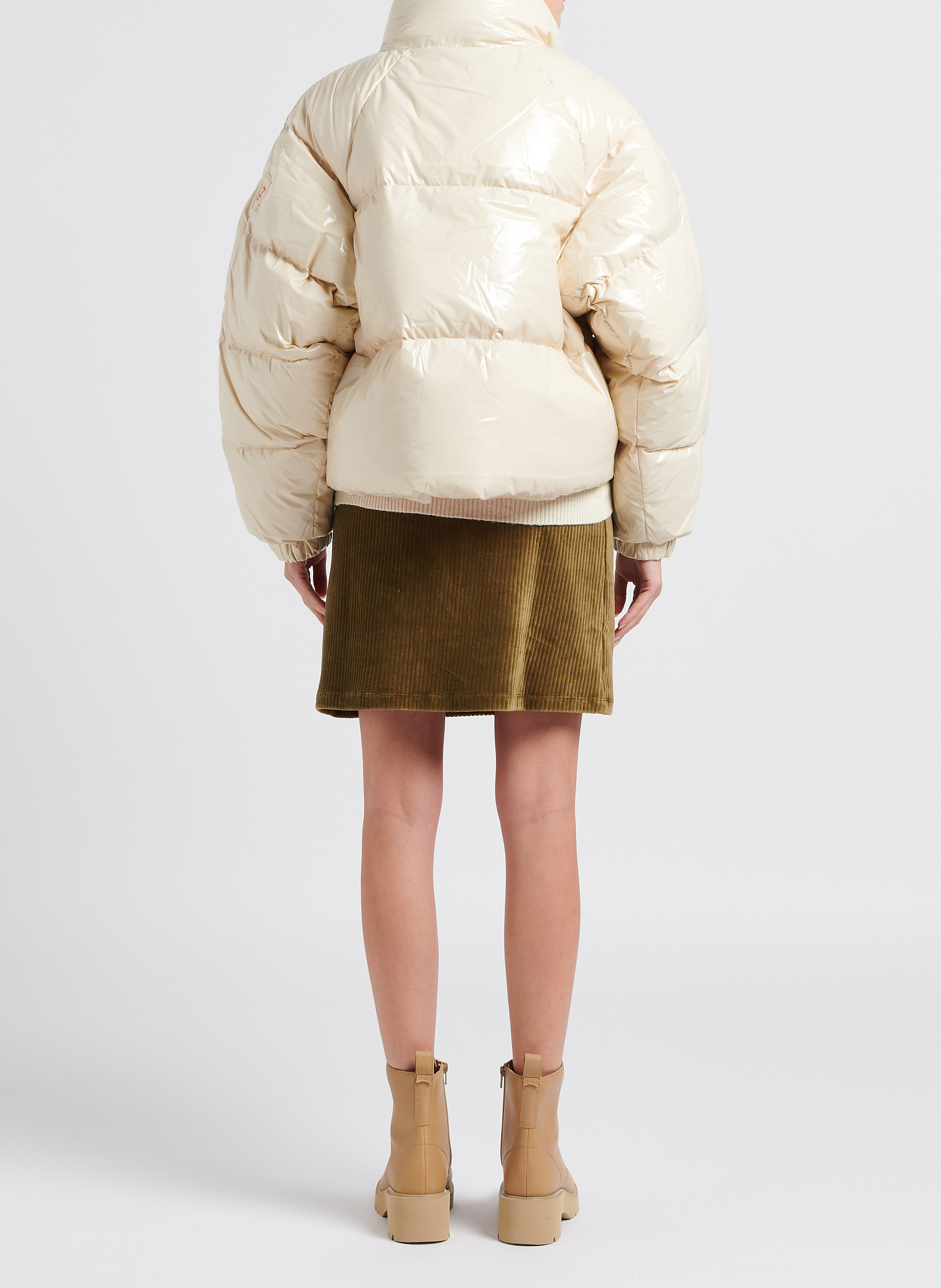 Doudoune col montant oversize  GERTRUDE Beige