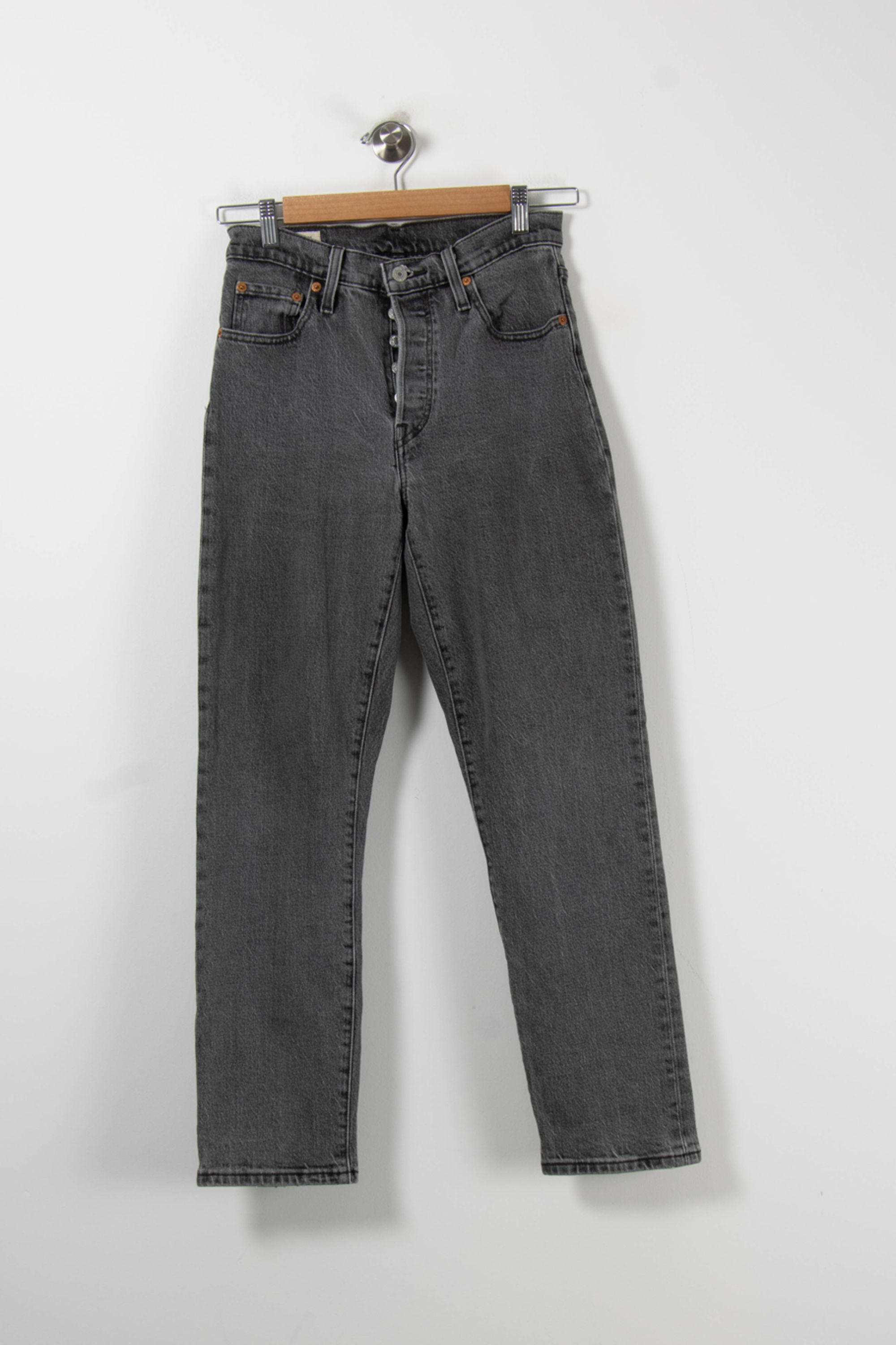 Cropped slim jeans with studs LEVI'S - Seconde main Grey