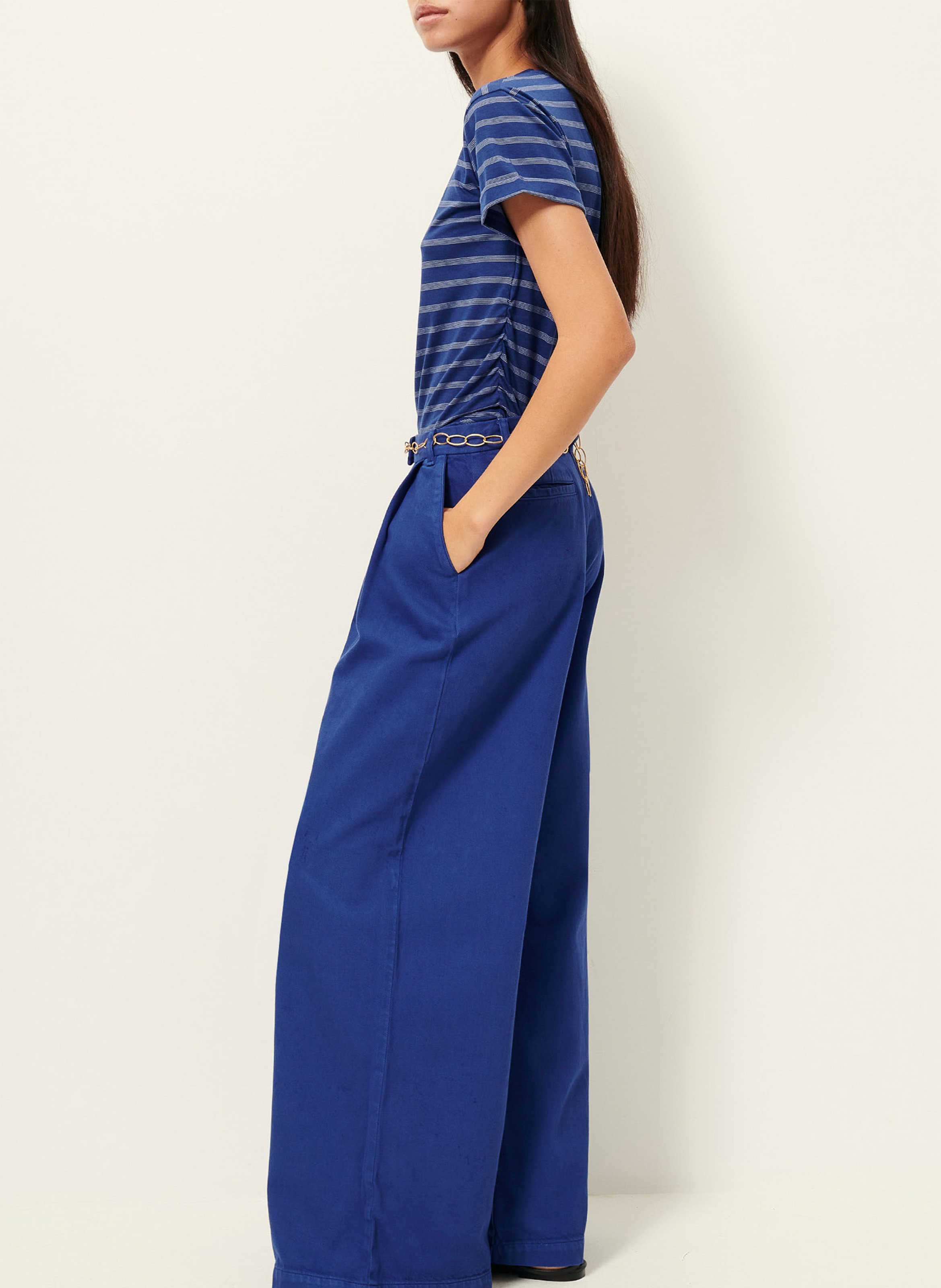 Rechte streep T-shirt SESSUN Blauw