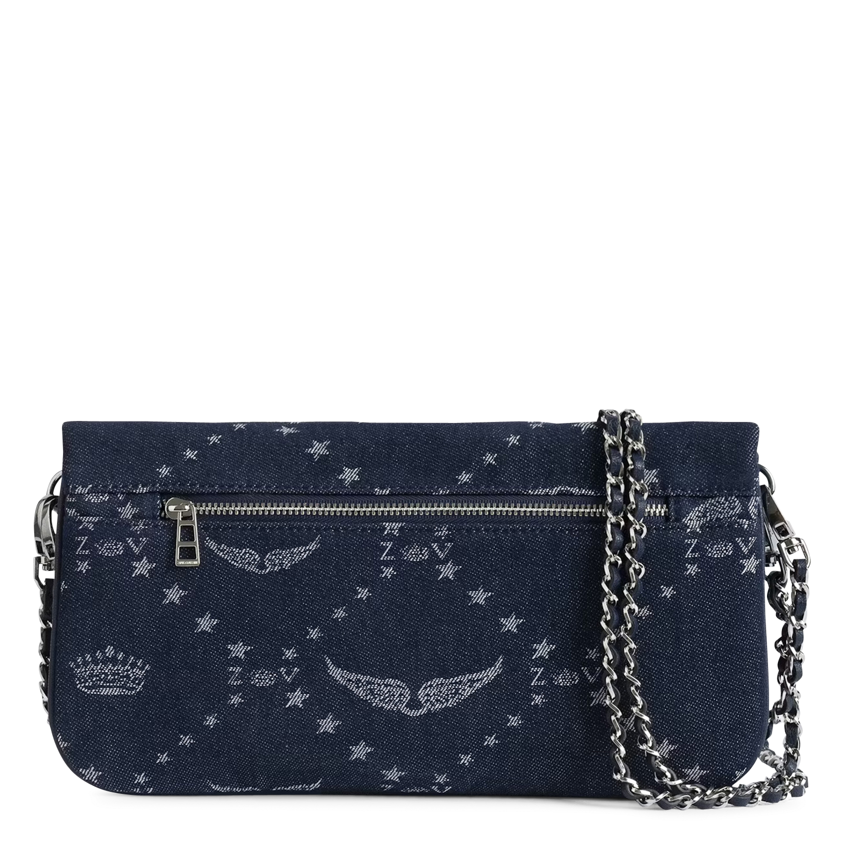 Denim Monogram Clutch ZADIG&VOLTAIRE Blue