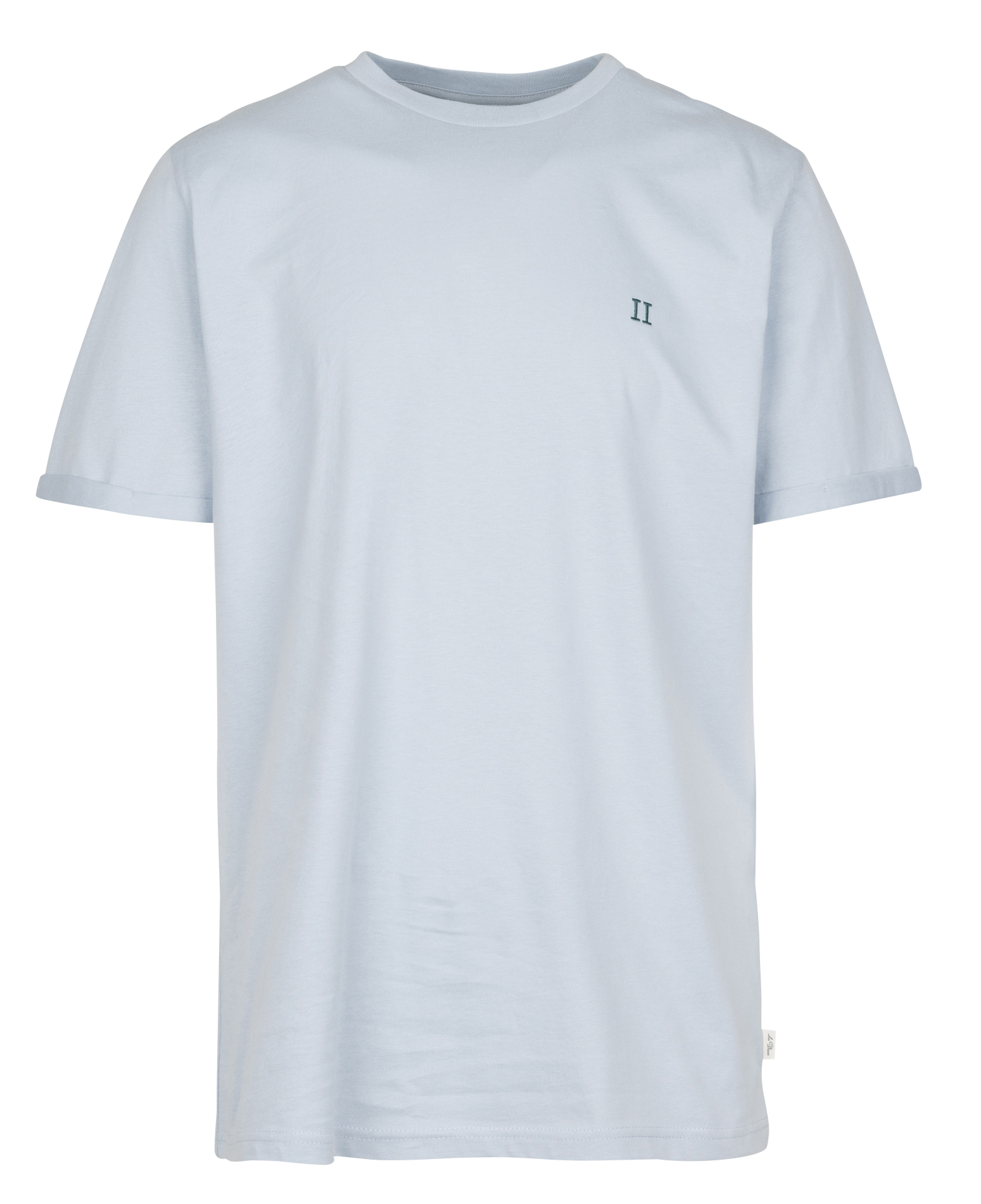 Straight round neck embroidered organic cotton t-shirt LES DEUX